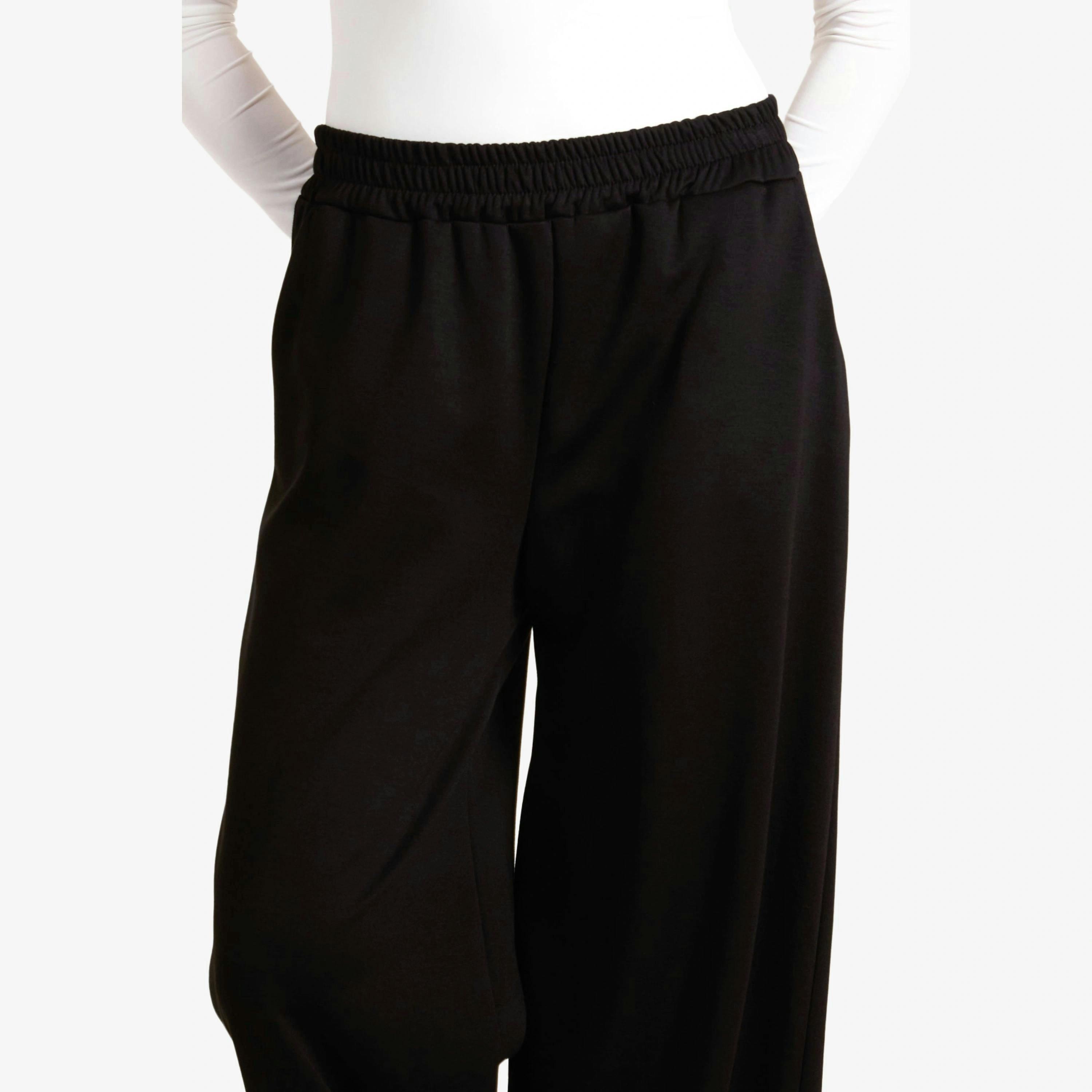 Blue Vanilla Soft Sweat Straight Leg Trousers  in Black , view 3 of 3