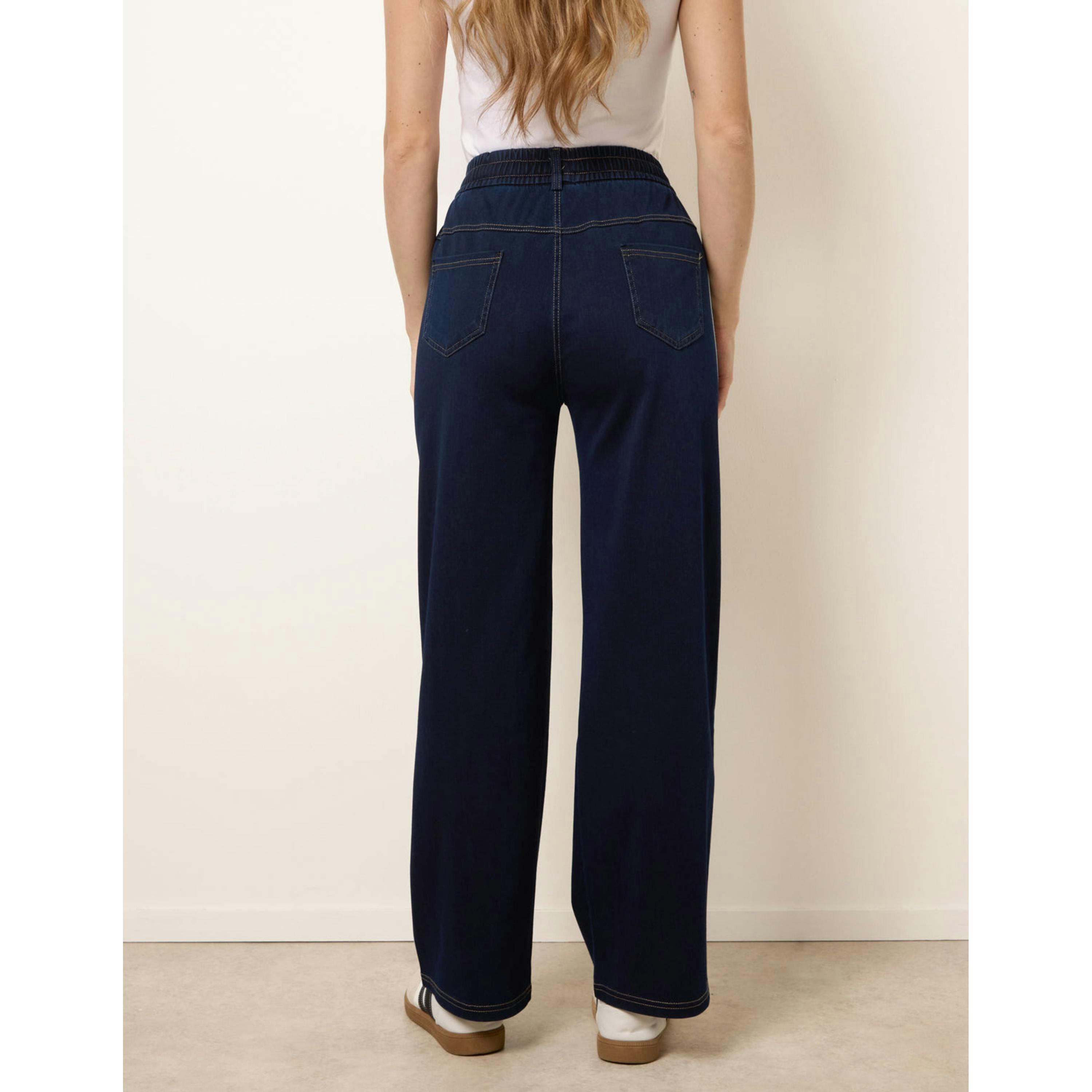 Blue Vanilla Side Stripe Jeans With Drawstring  in Navy , view 2 of 4
