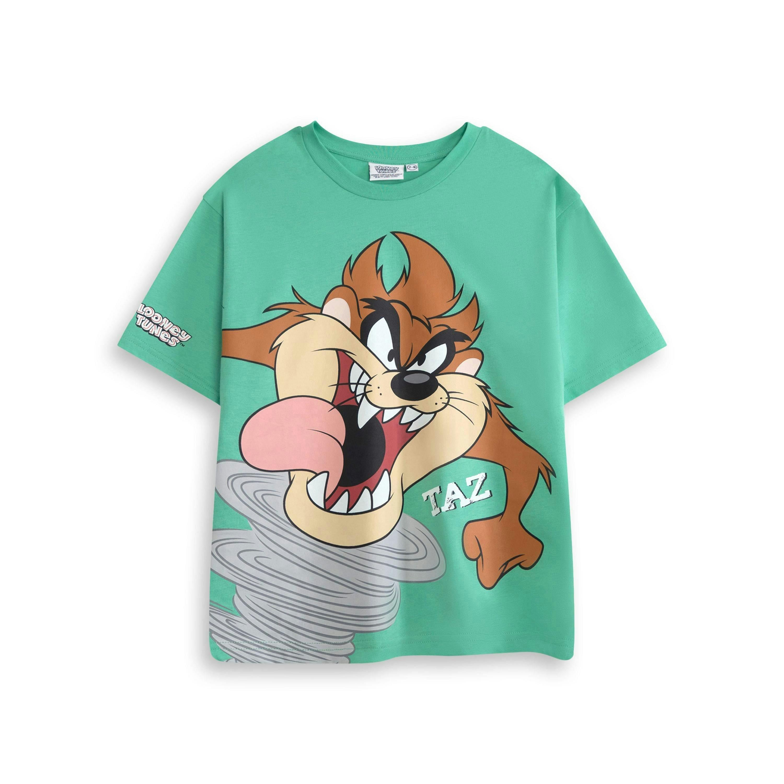 Looney Tunes Boys Green Taz Short Sleeved T-Shirt by Vanilla Underground , view 1 of 6