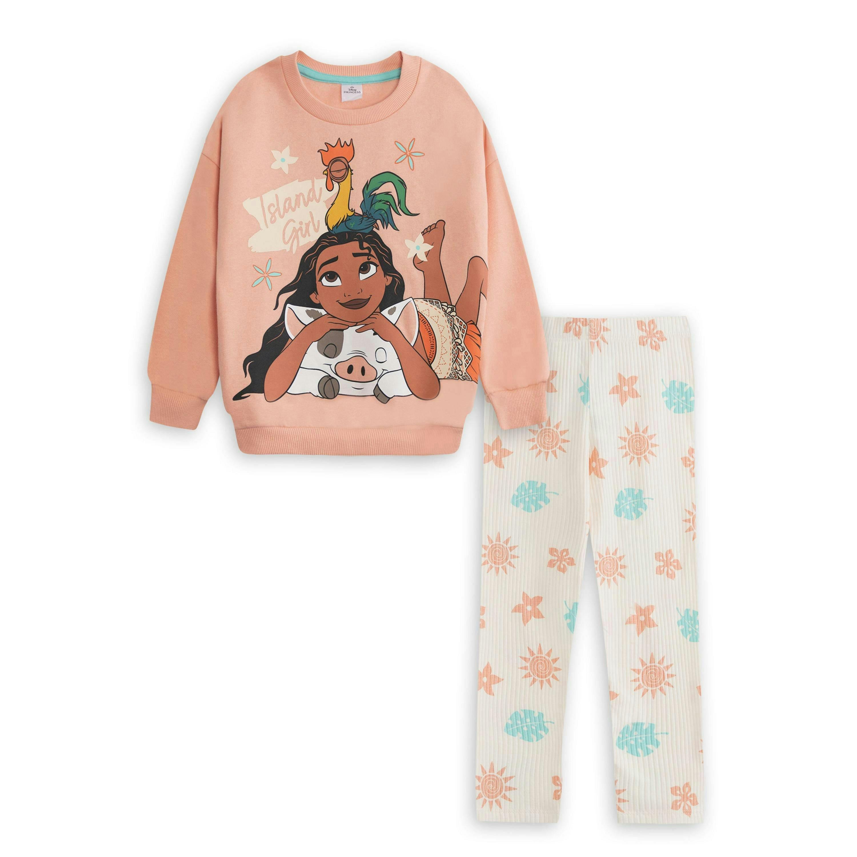Disney Girls Multicoloured Moana Sweatshirt and Joggers Set by Vanilla Underground , view 1 of 6