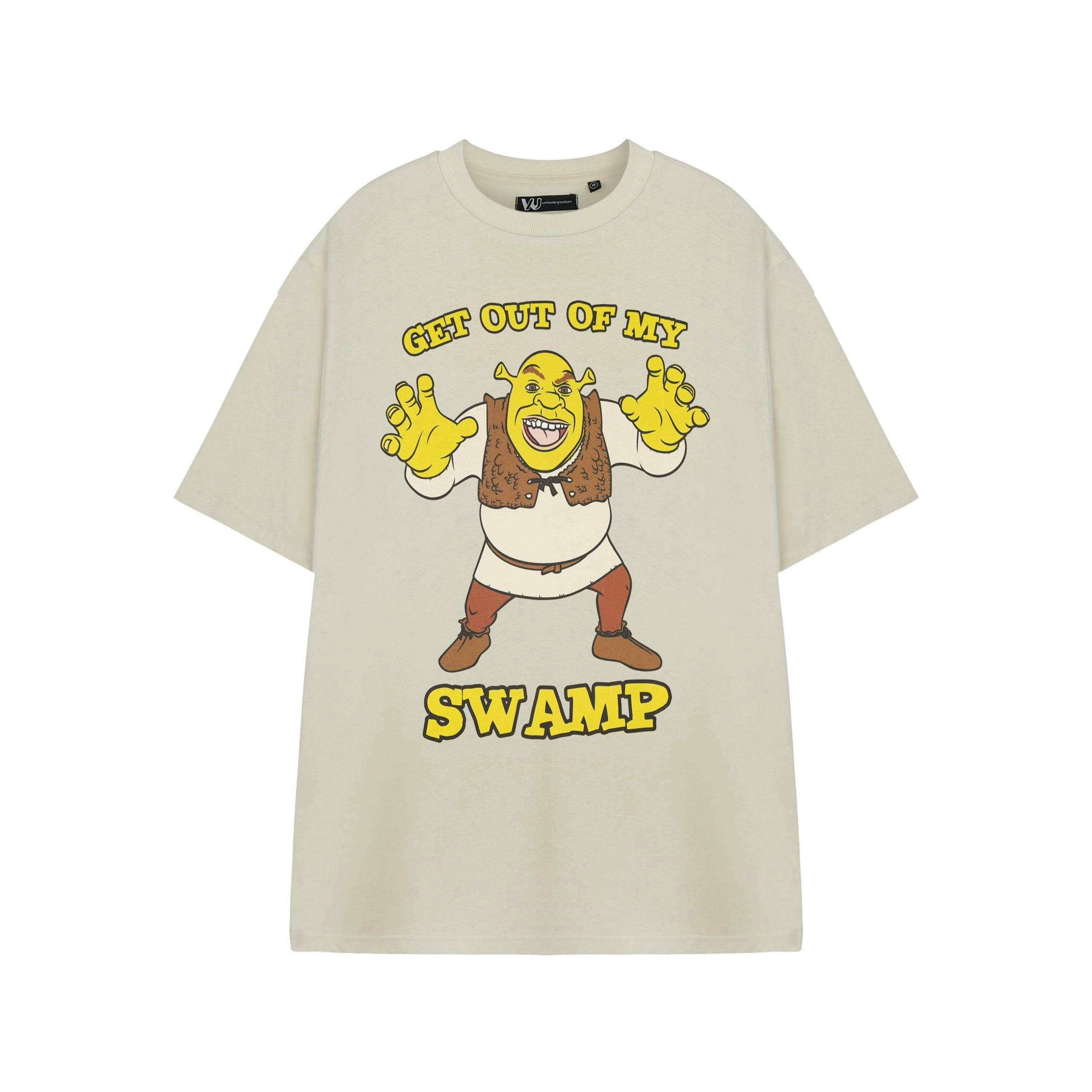 Shrek Unisex Beige Character Short Sleeved T-Shirt by Vanilla Underground , view 1 of 3
