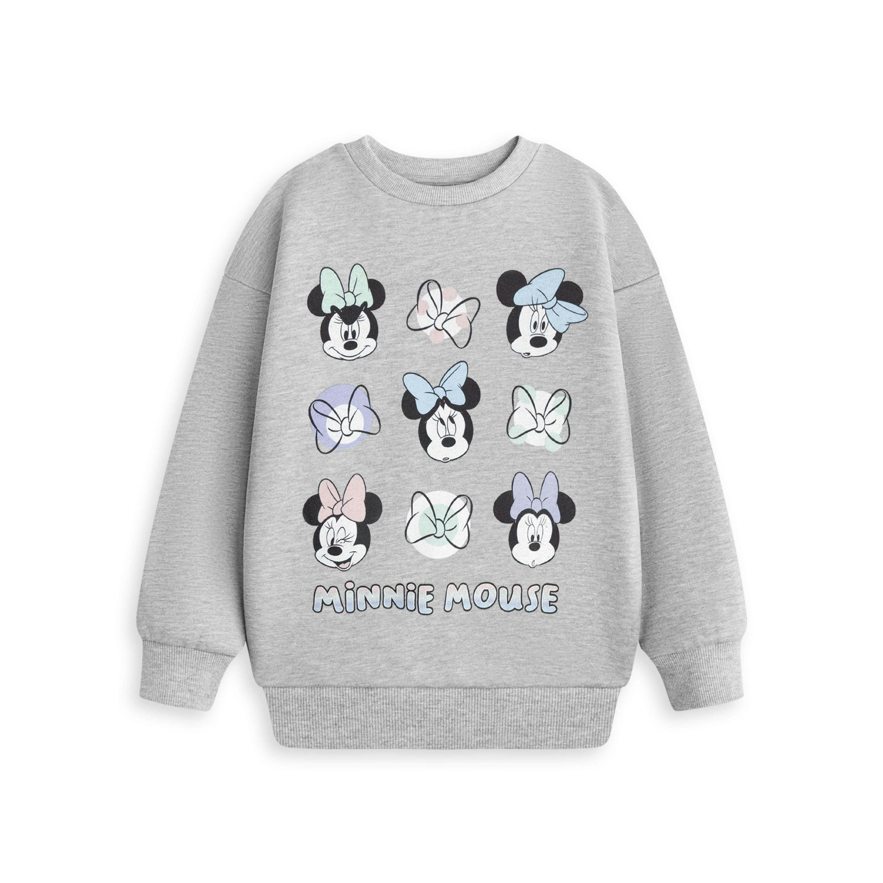 Disney Minnie Mouse Girls Grey Bow Sweatshirt by Vanilla Underground , view 1 of 4
