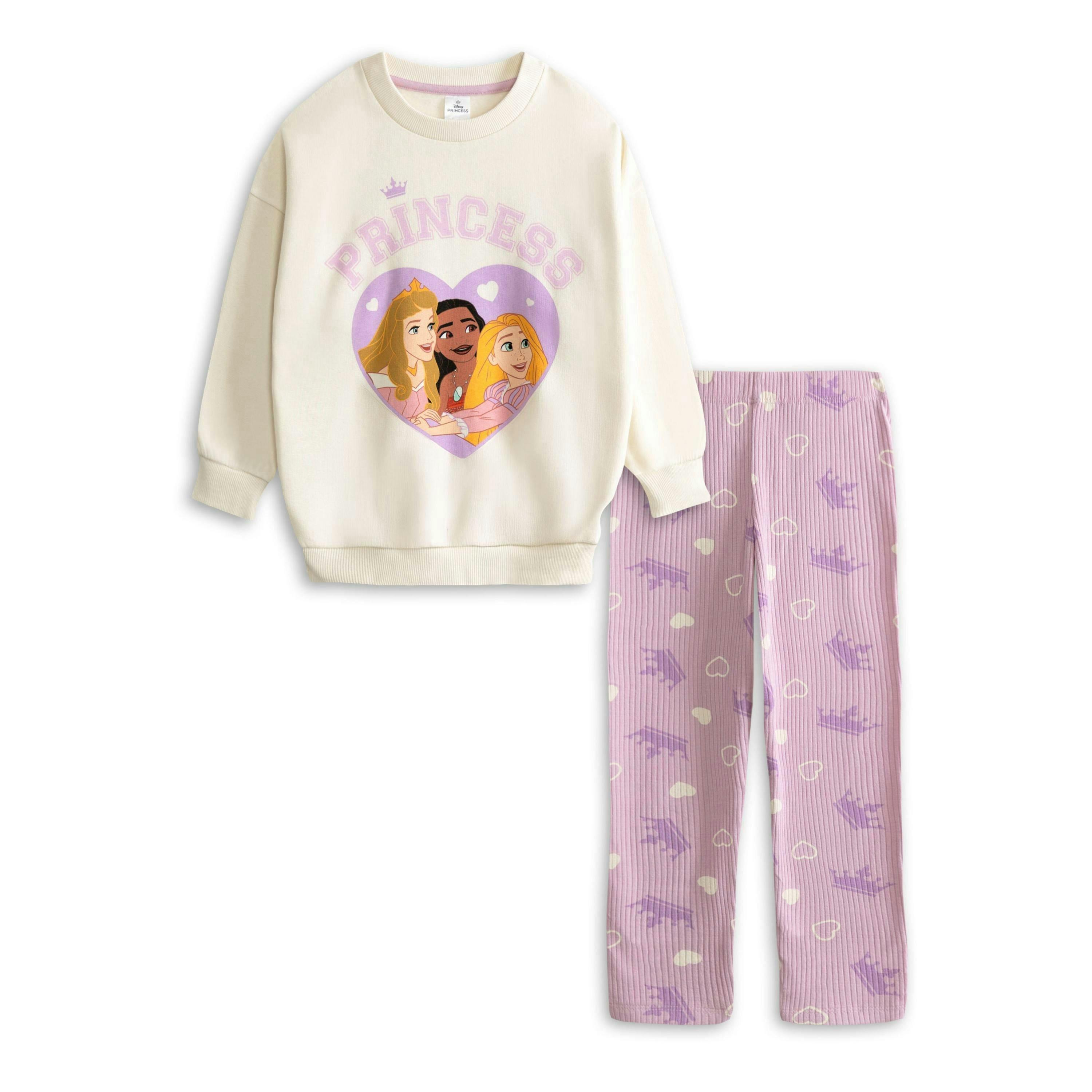 Disney Girls Pink Princess Sweatshirt and Joggers Set by Vanilla Underground , view 1 of 6