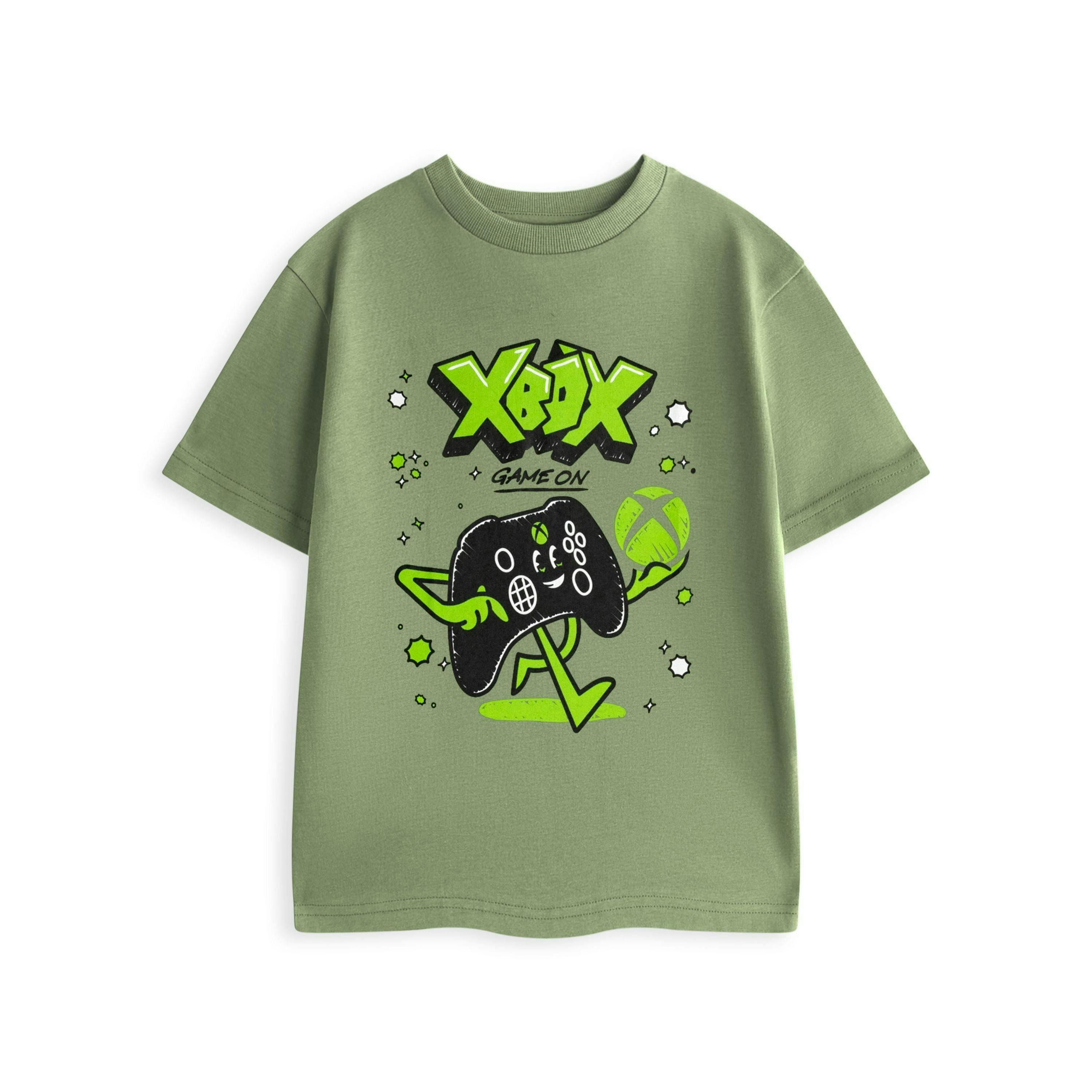 Xbox Boys Green Game On Short Sleeved T-Shirt by Vanilla Underground , view 1 of 5