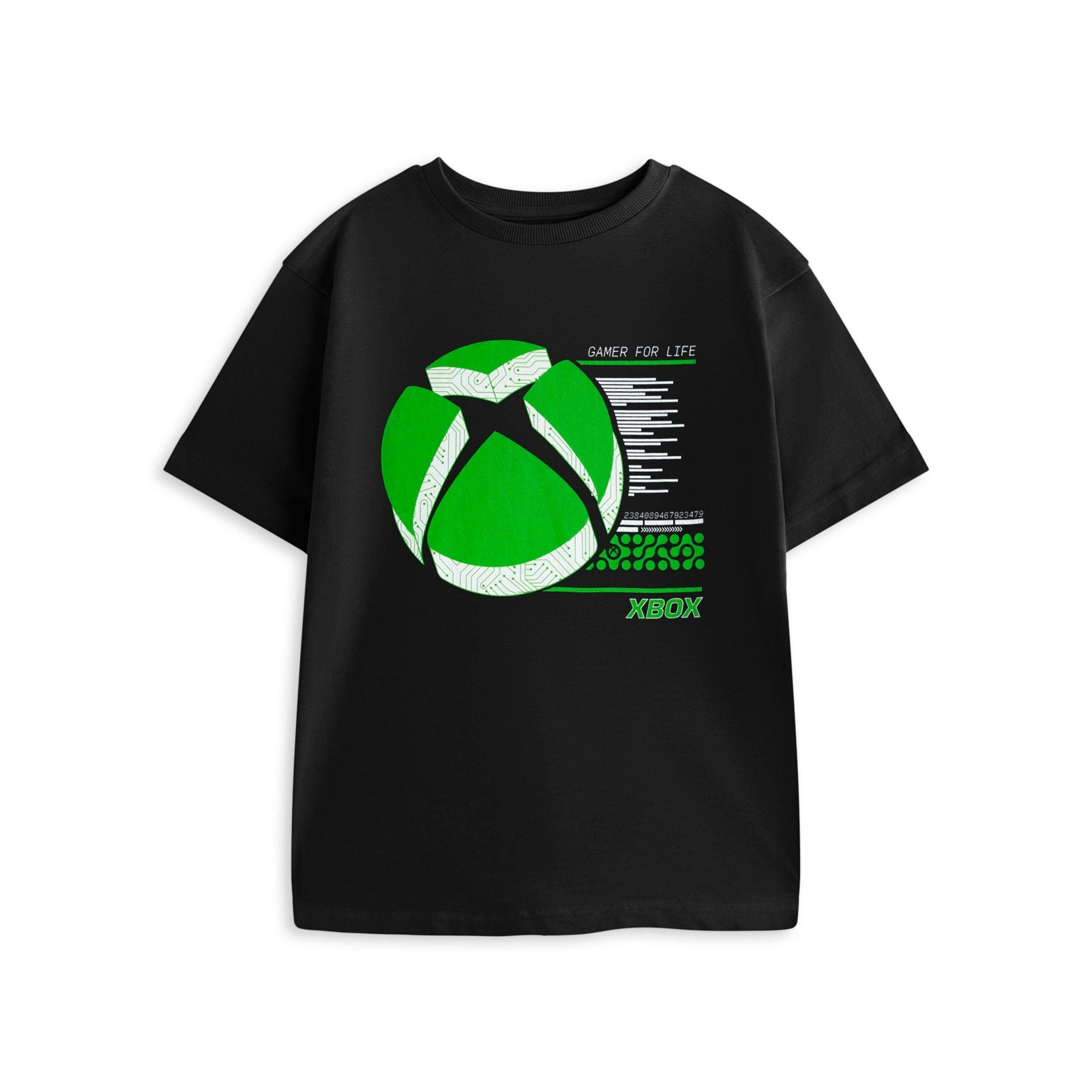 Xbox Boys Black Gamer for Life Short Sleeved T-Shirt by Vanilla Underground , view 1 of 4