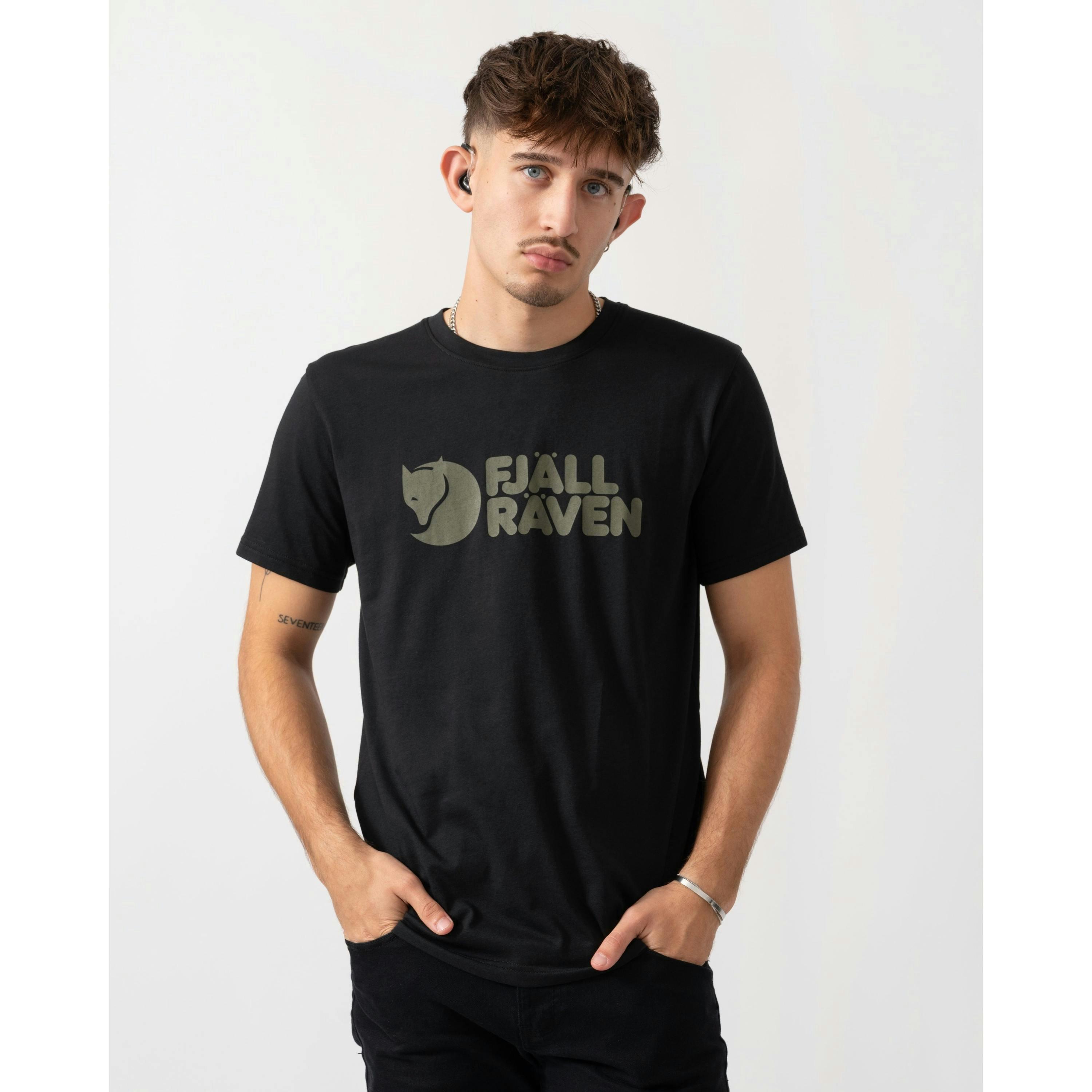 Fjallraven Logo T-Shirt  in Black , view 1 of 4