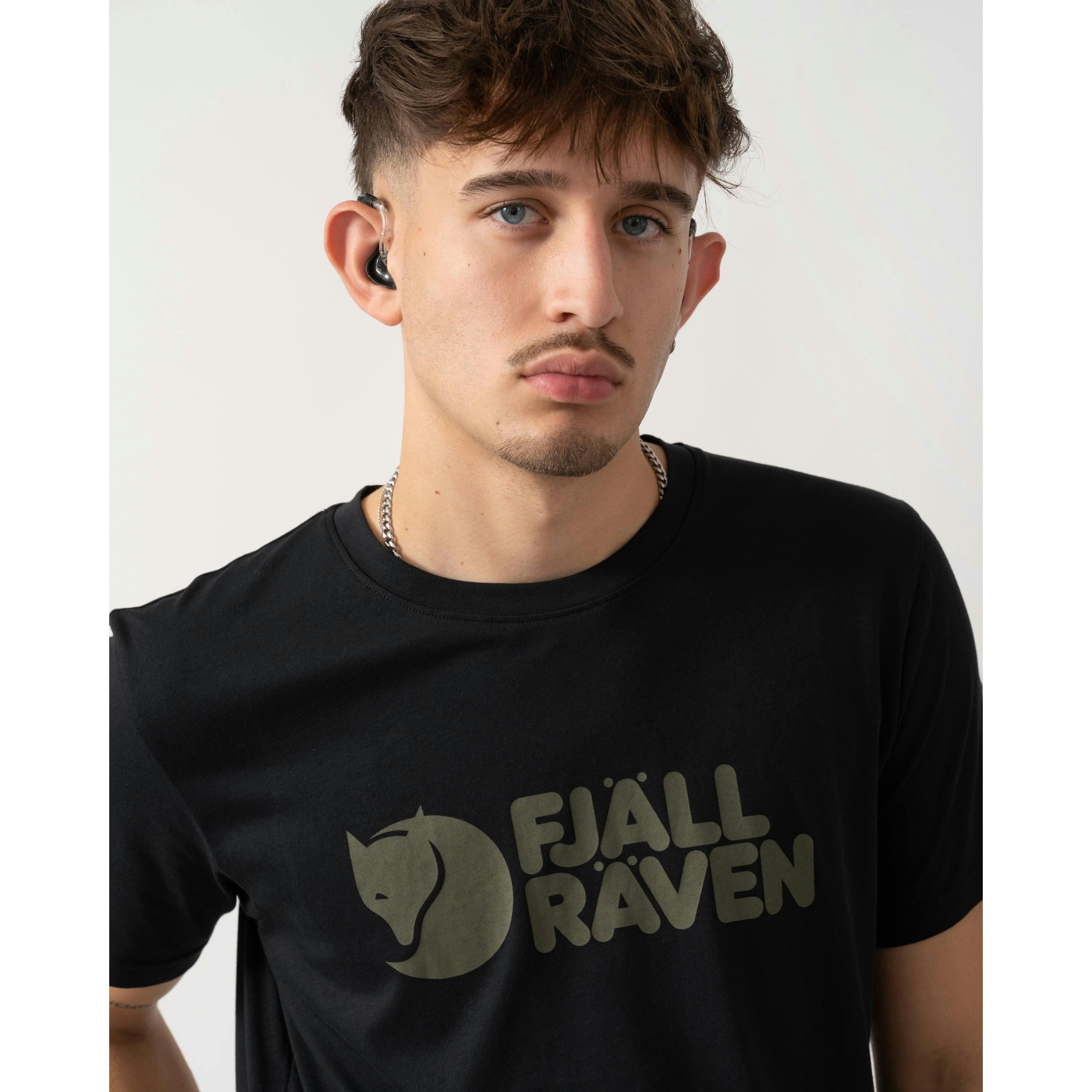 Fjallraven Logo T-Shirt  in Black , view 3 of 4