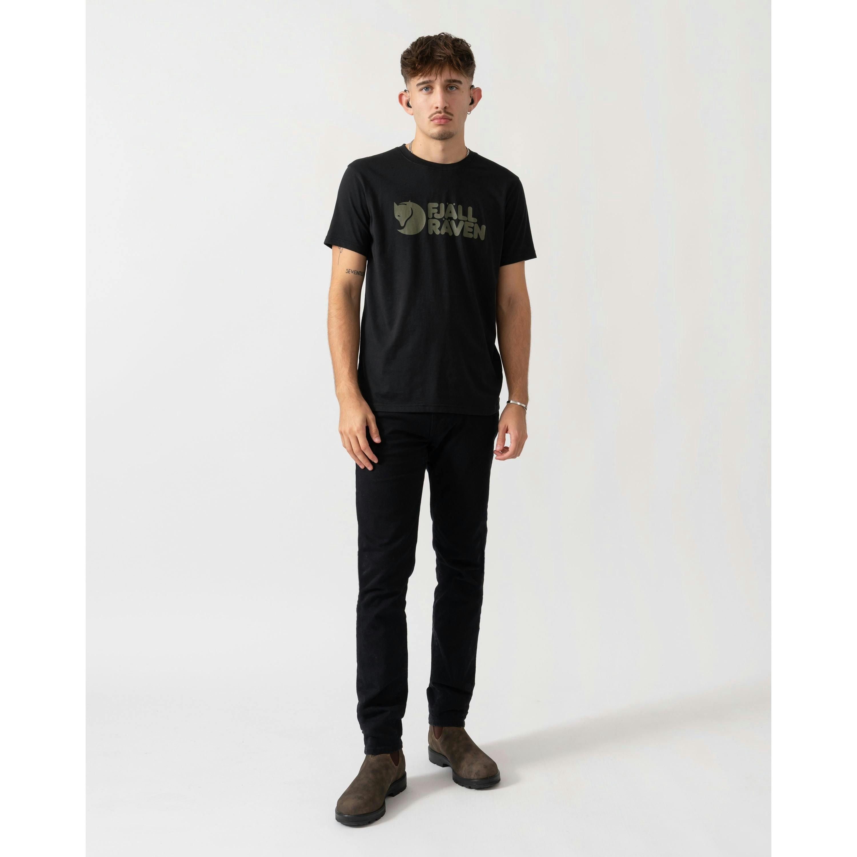 Fjallraven Logo T-Shirt  in Black , view 4 of 4