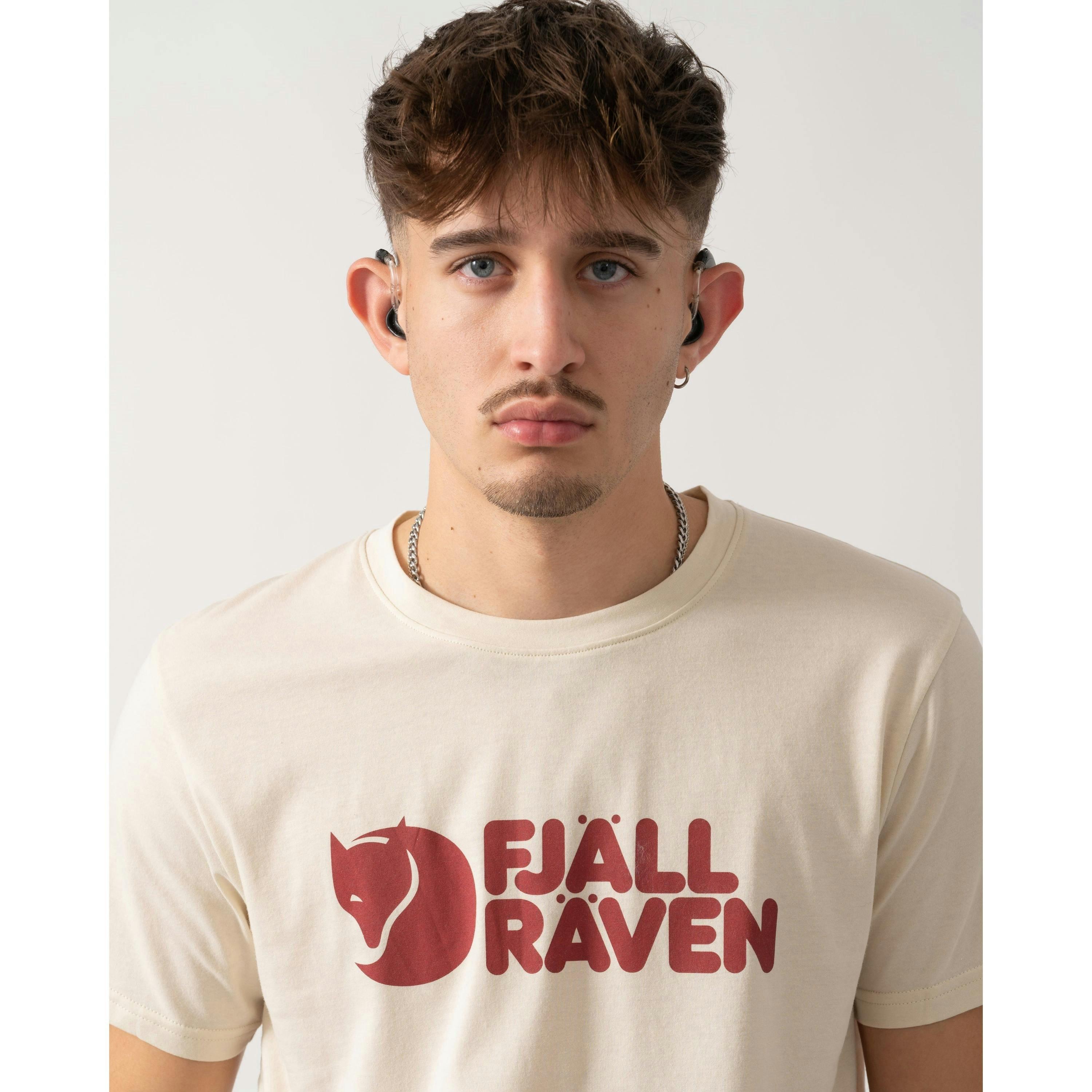 Fjallraven Logo T-Shirt  in Ivory , view 3 of 4