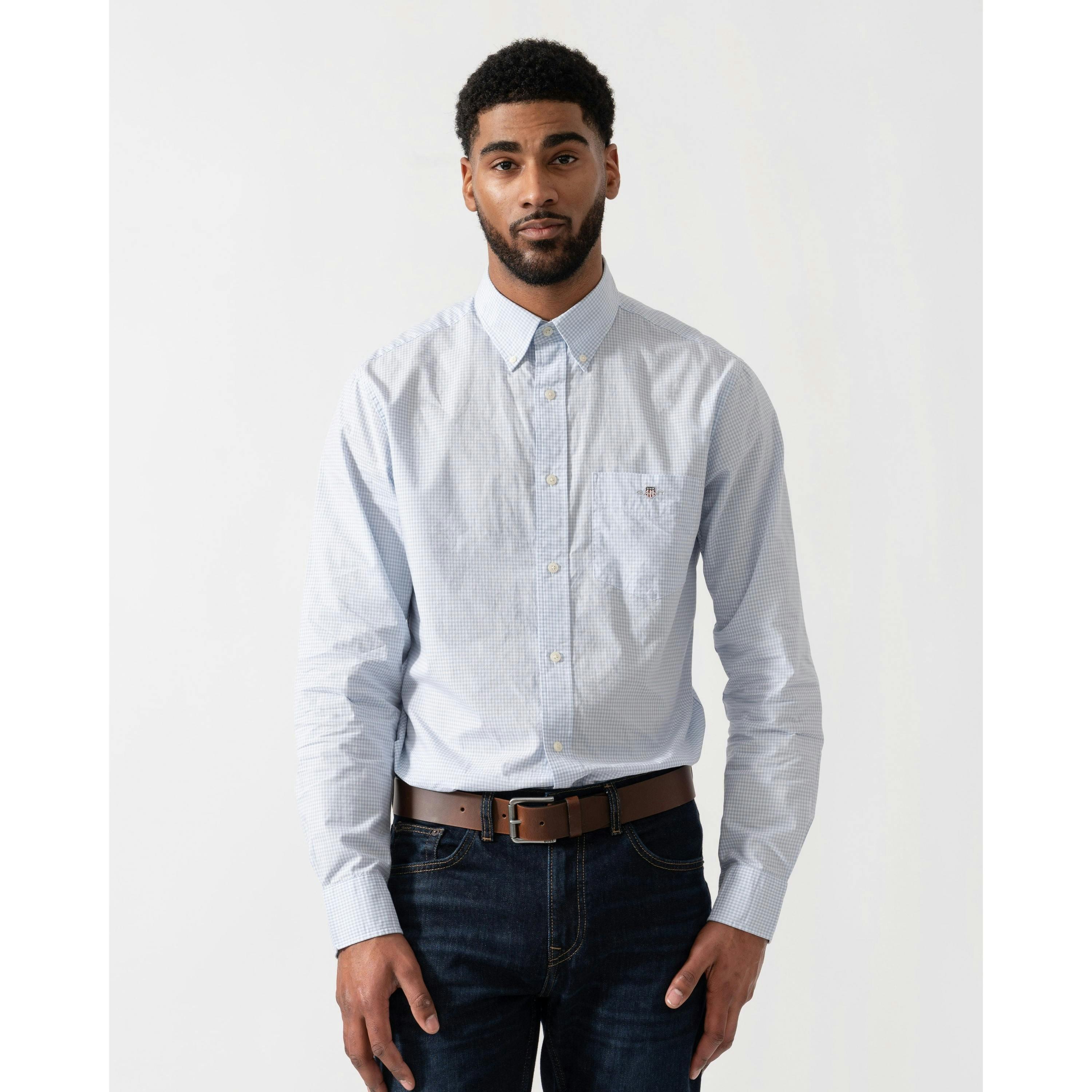 GANT Gingham Shirt  in Blue , view 1 of 4