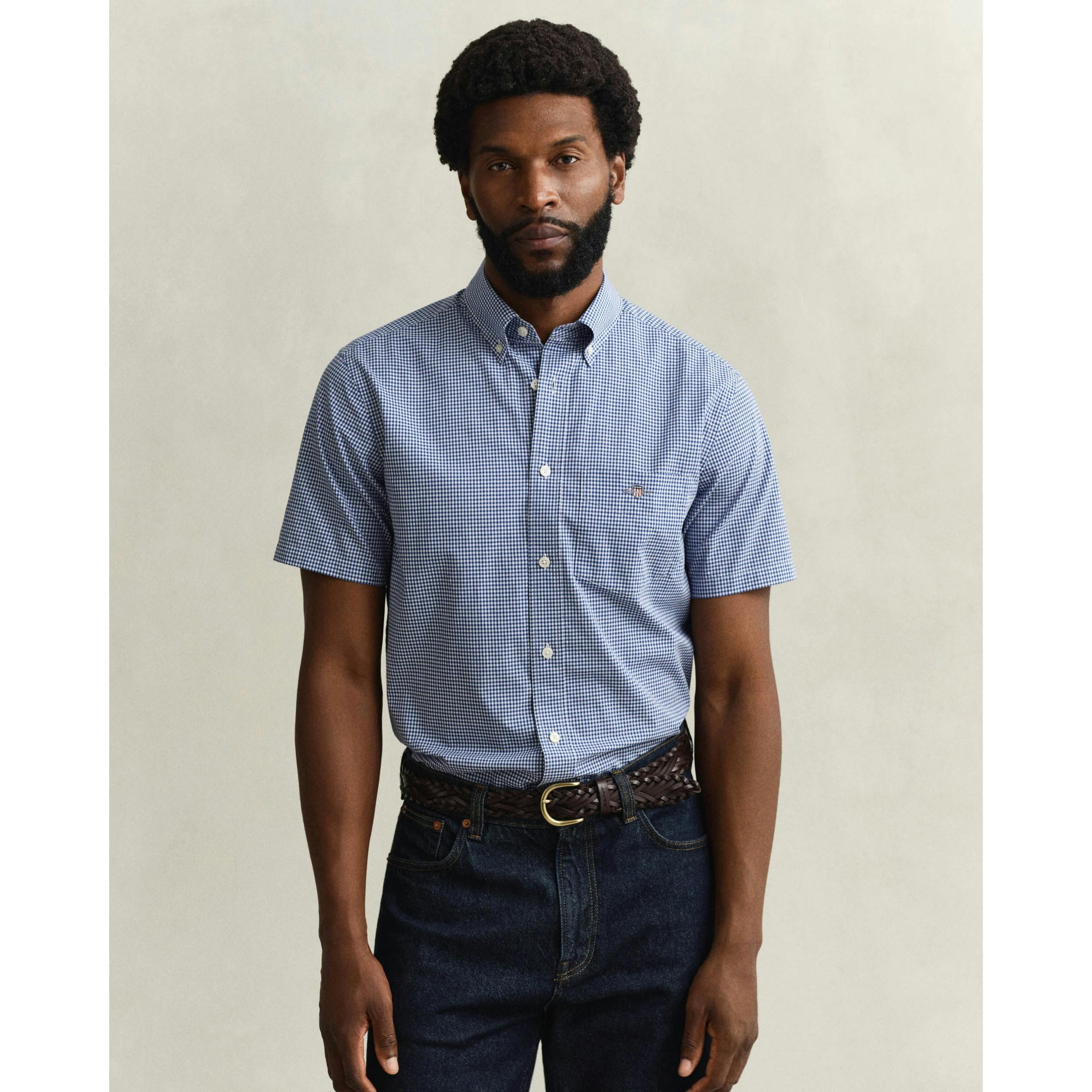 GANT Gingham Shirt  in Blue , view 1 of 3