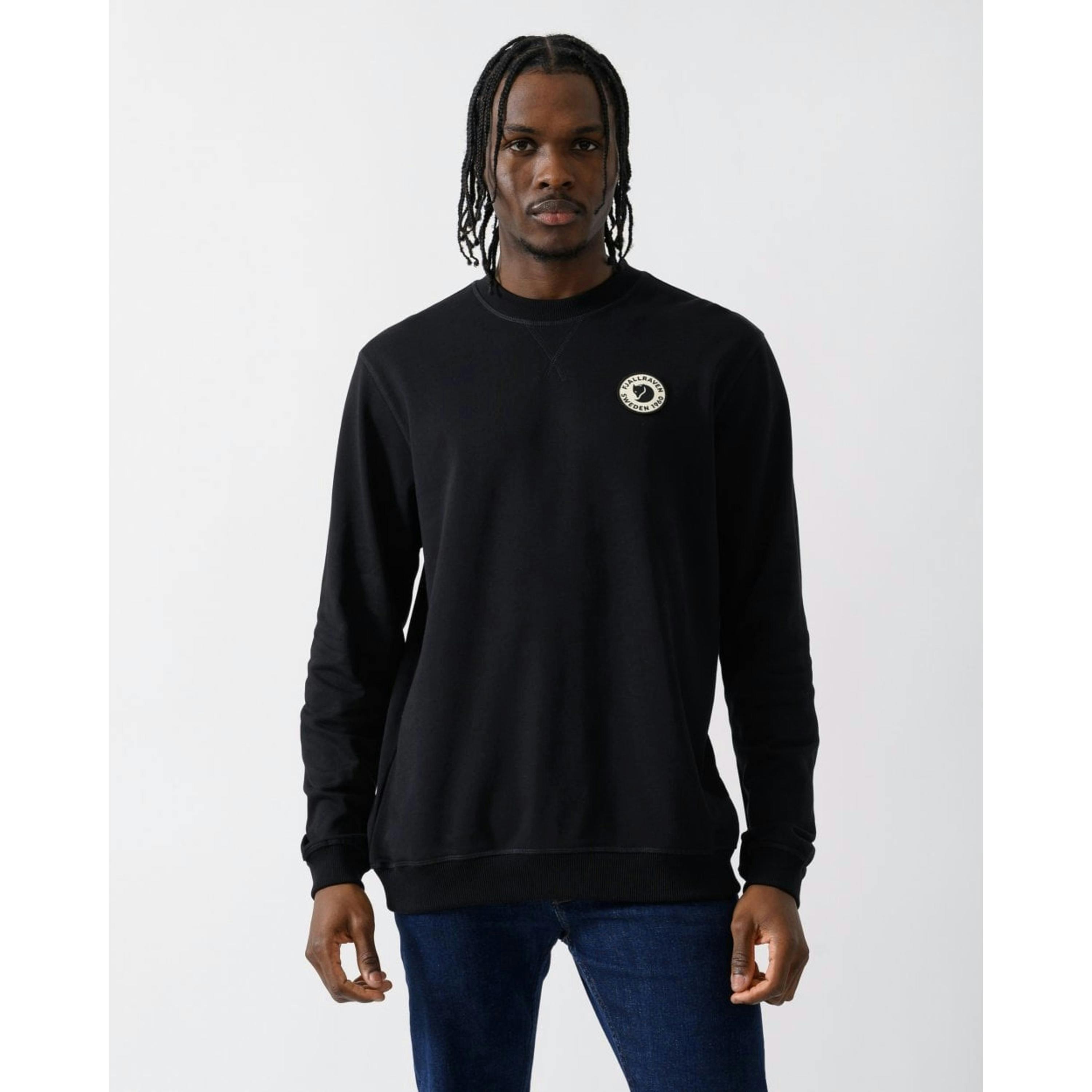 Fjallraven Logo Badge Sweatshirt  in Black , view 1 of 4