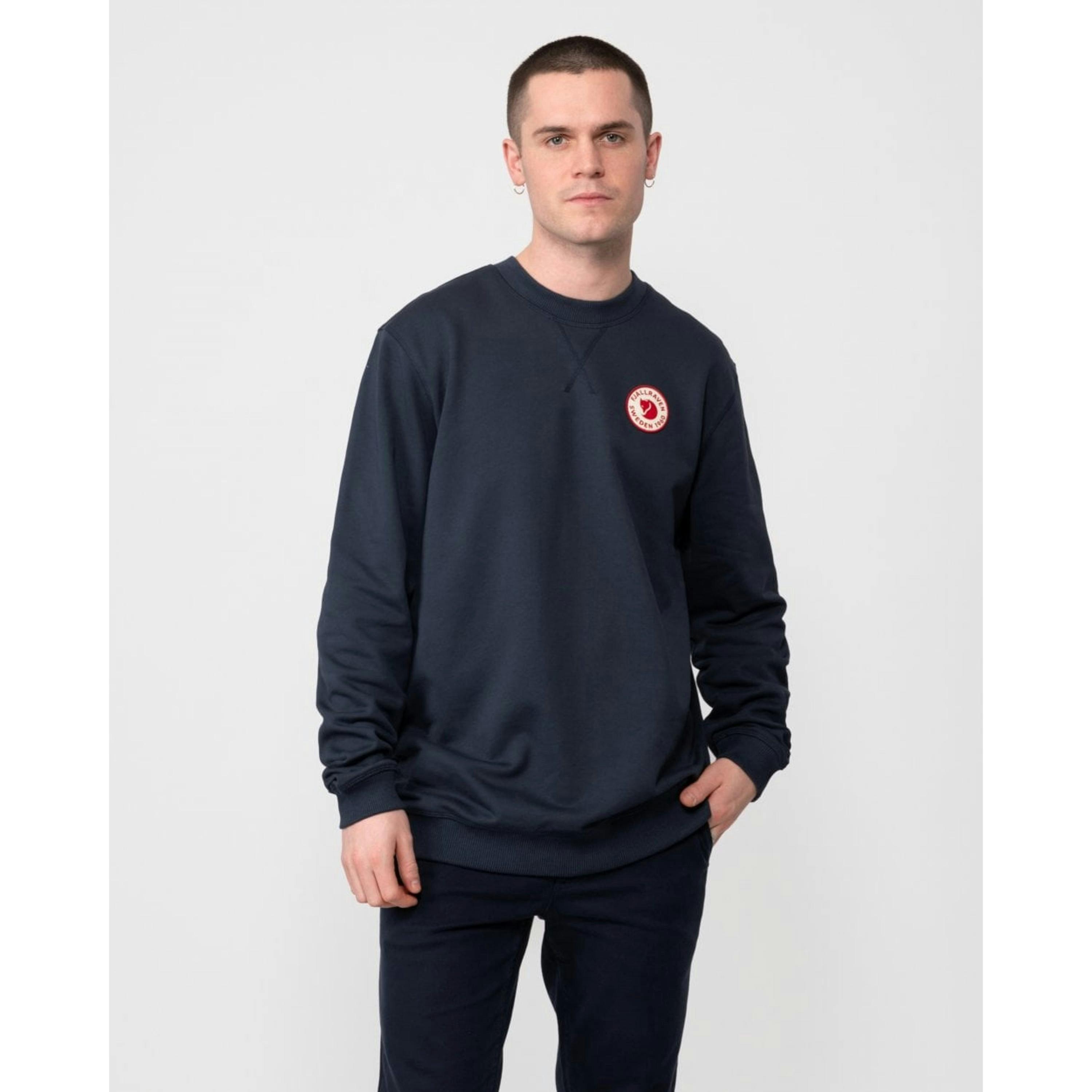Fjallraven Logo Badge Sweatshirt  in Blue , view 1 of 6