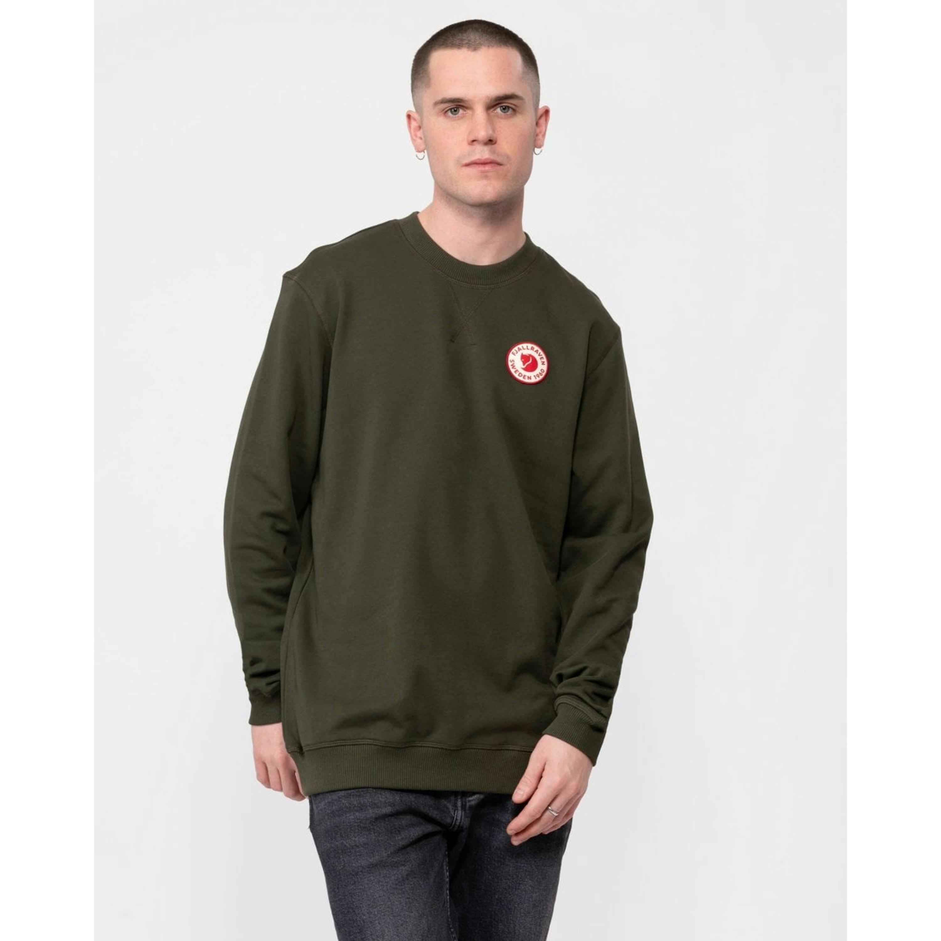 Fjallraven Logo Badge Sweatshirt  in Green , view 1 of 6