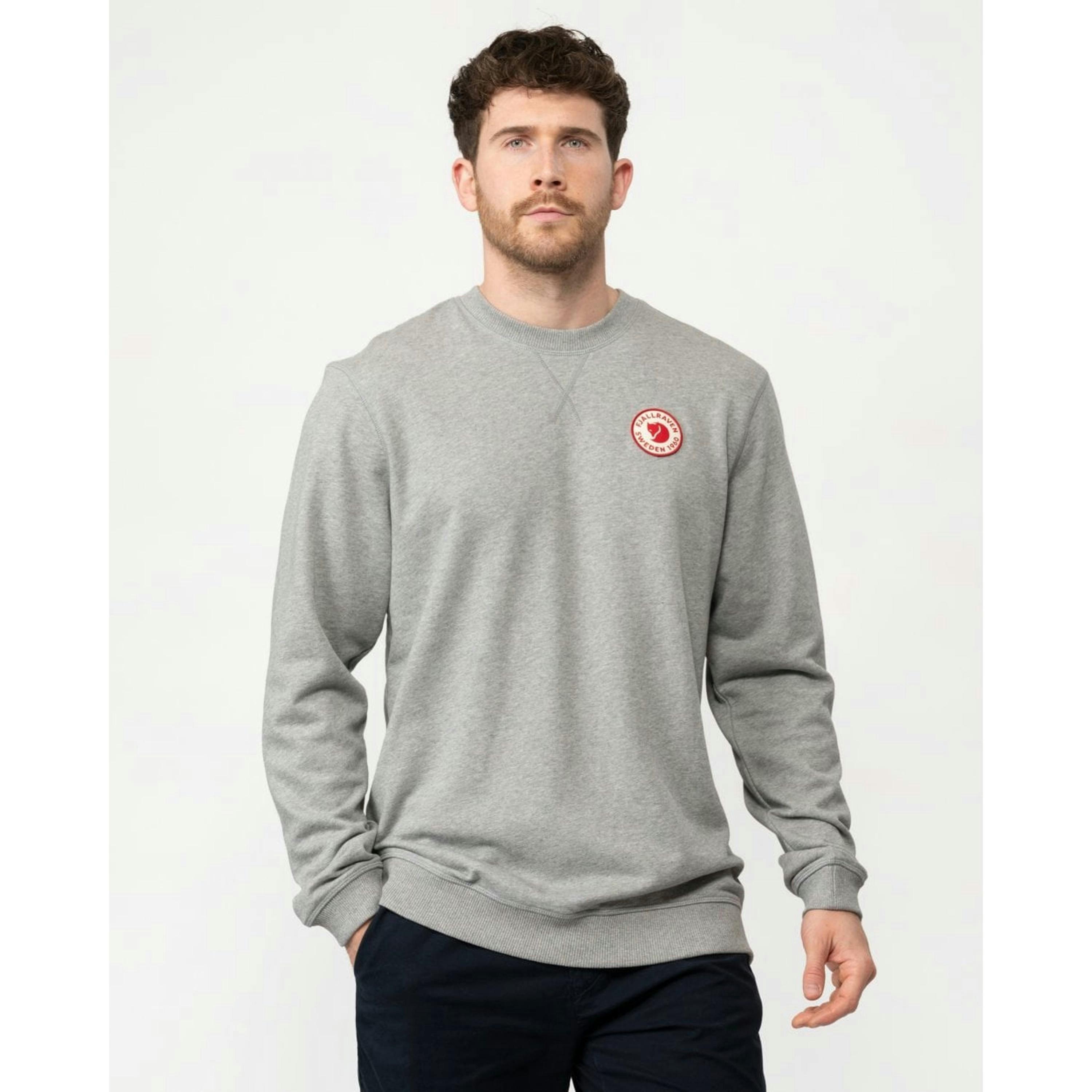 Fjallraven Logo Badge Sweatshirt  in Grey , view 1 of 4