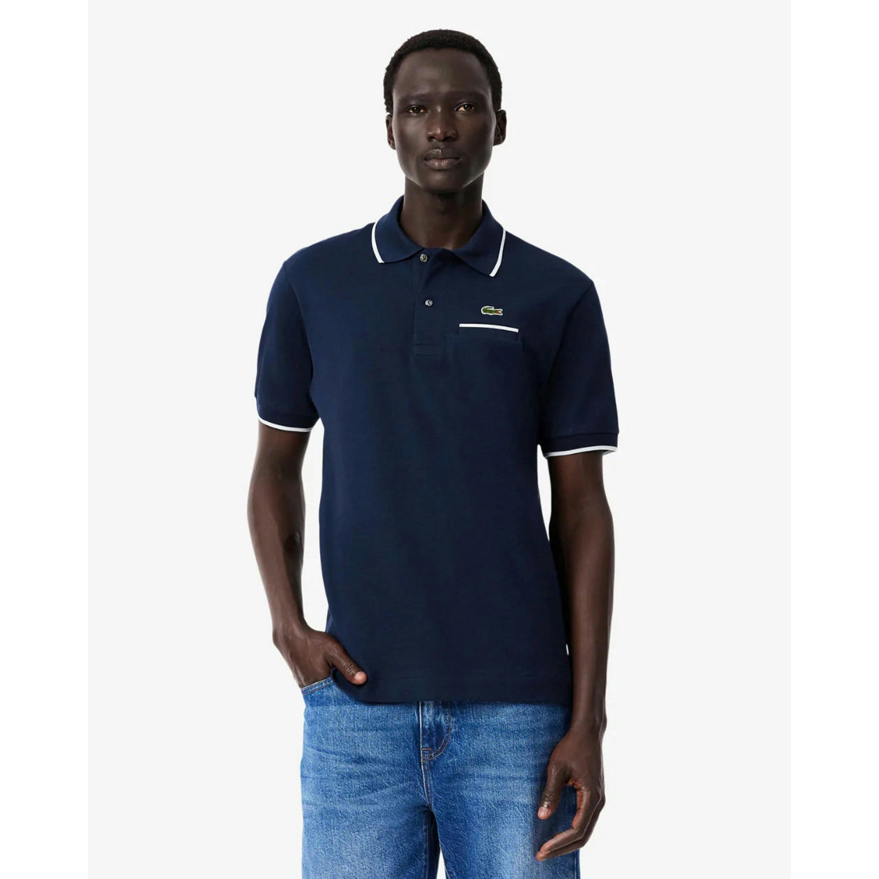 Lacoste Pocket Accent Polo Shirt  in Blue , view 1 of 4
