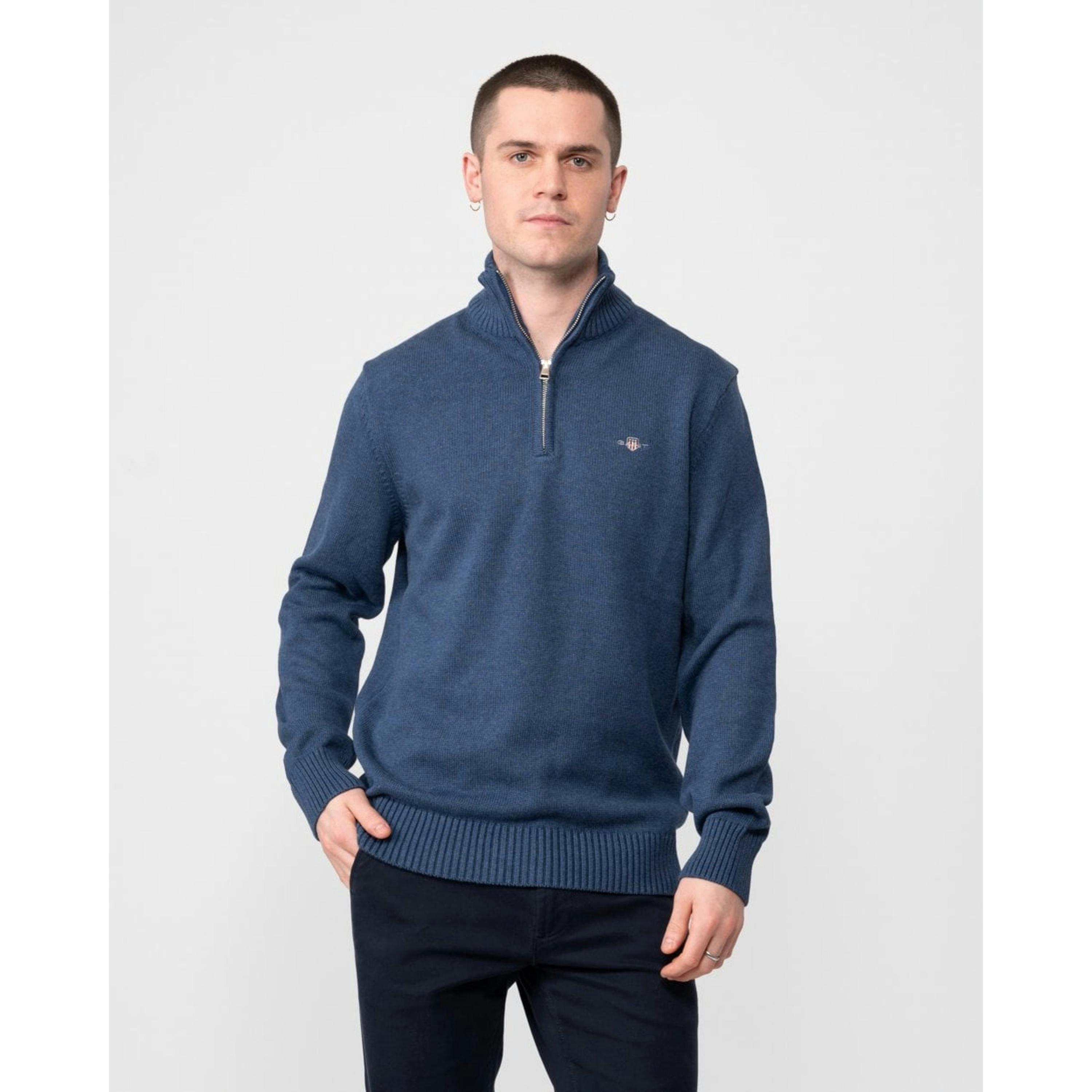 GANT Melange Jumper  in Blue , view 1 of 4