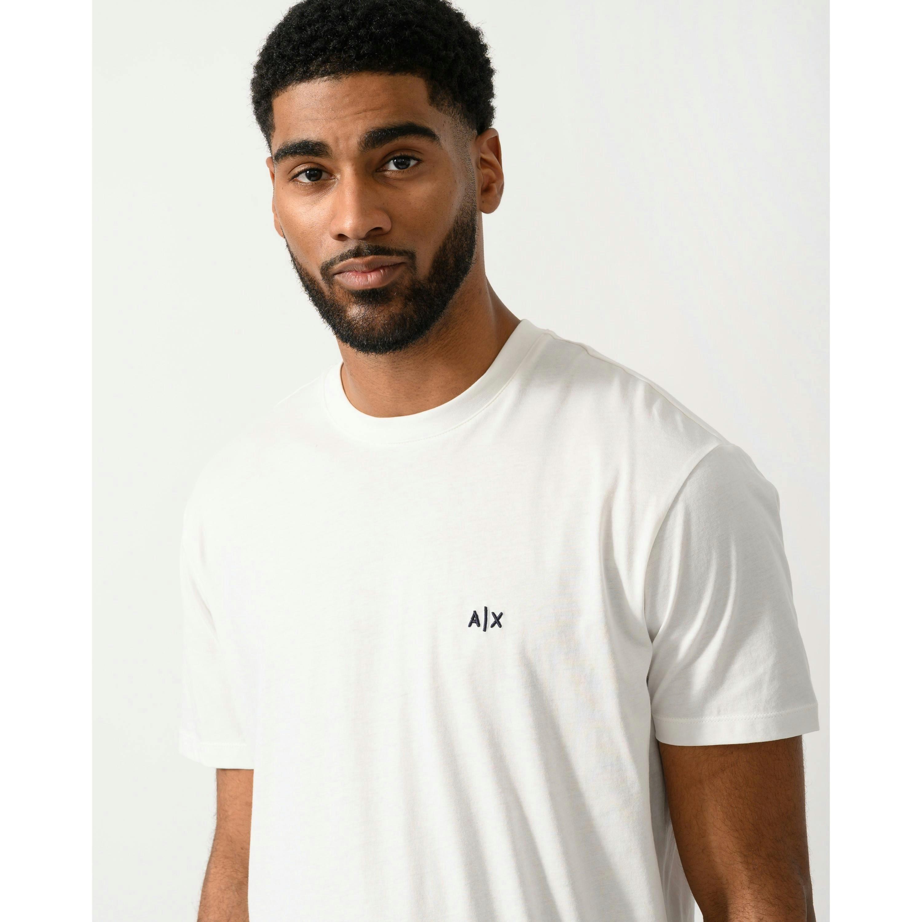 Armani Exchange Monogram T-Shirt  in Grey , view 3 of 4