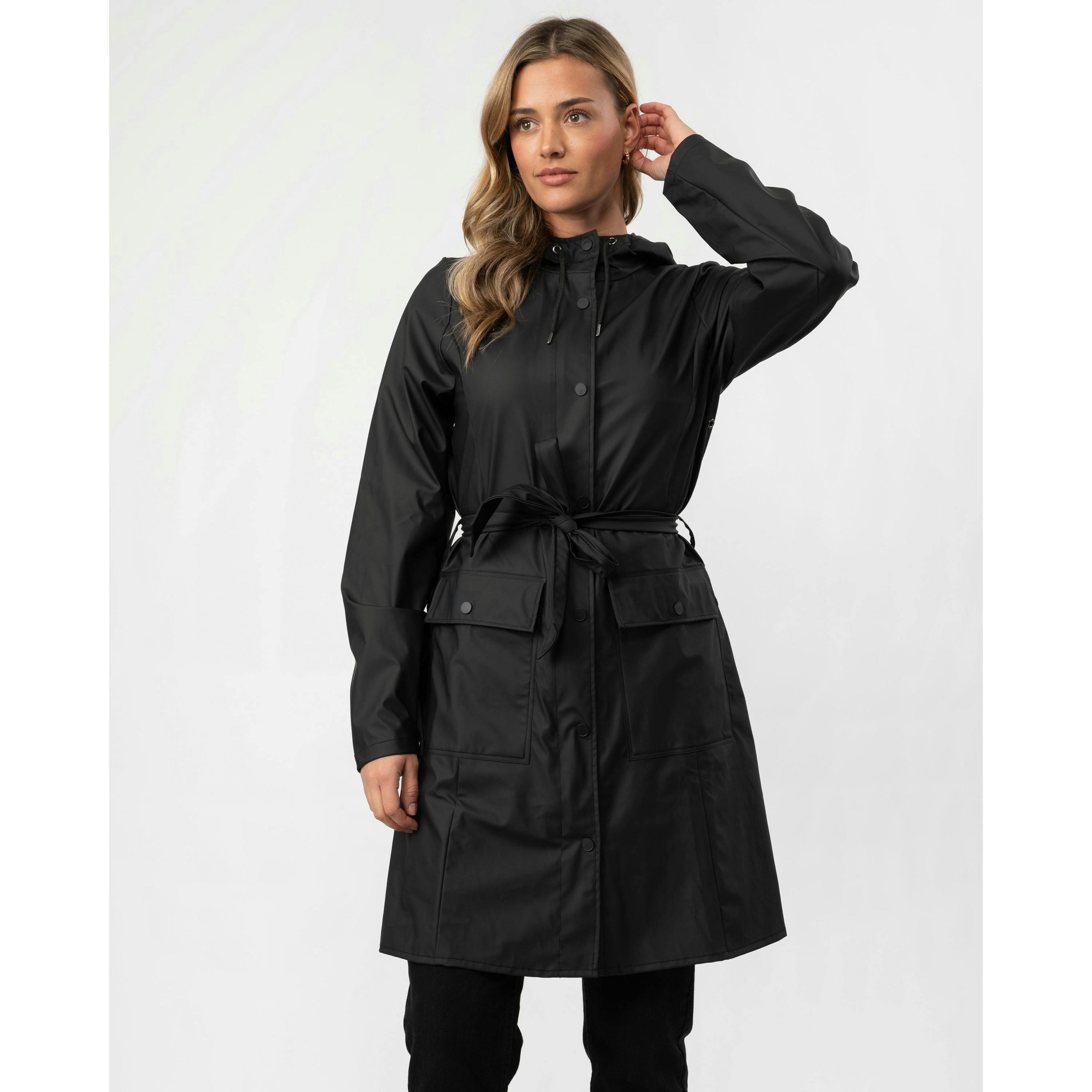 Rains Curve Jackets  in Black , view 1 of 5