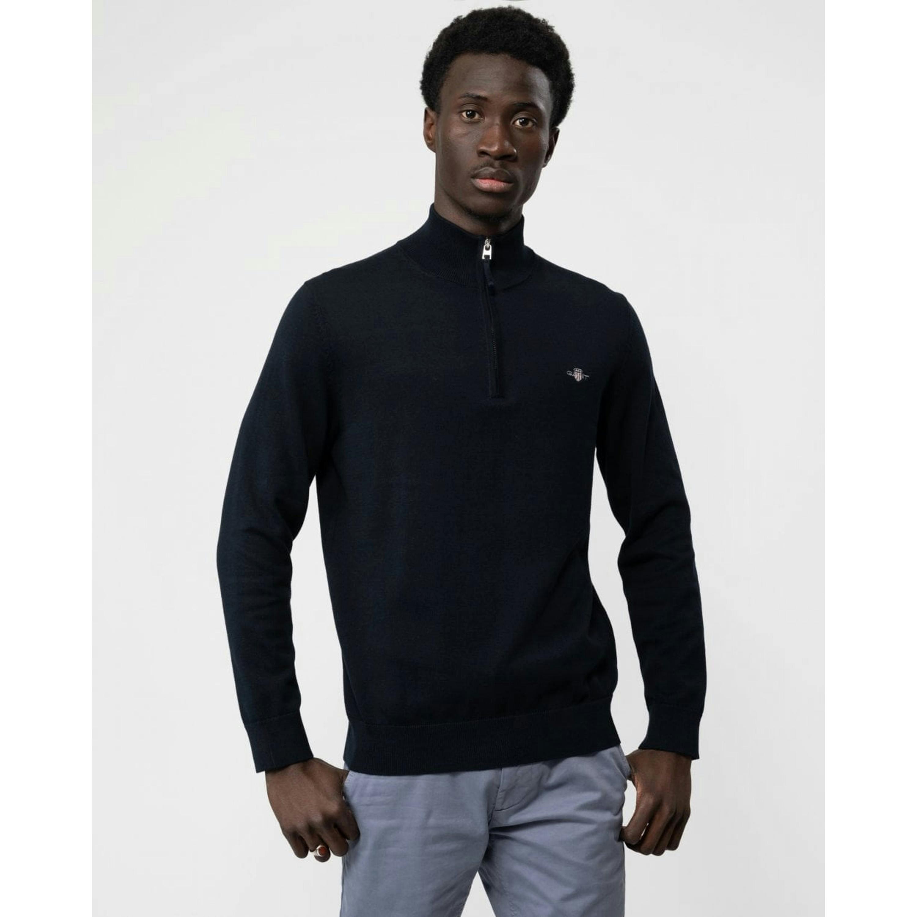 GANT Half Zip Jumper  in Blue , view 1 of 4