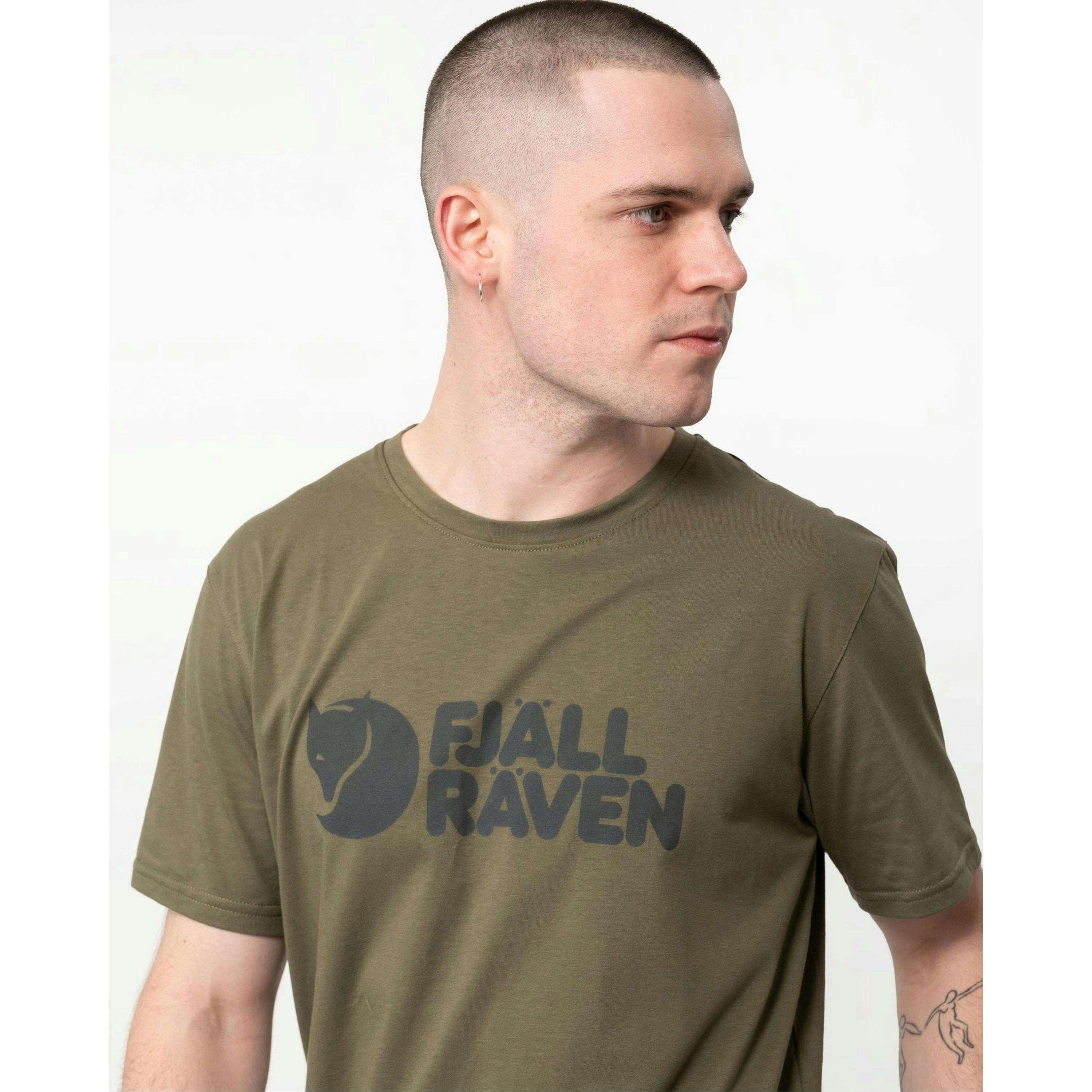 Fjallraven Logo T-Shirt  in Green , view 3 of 4