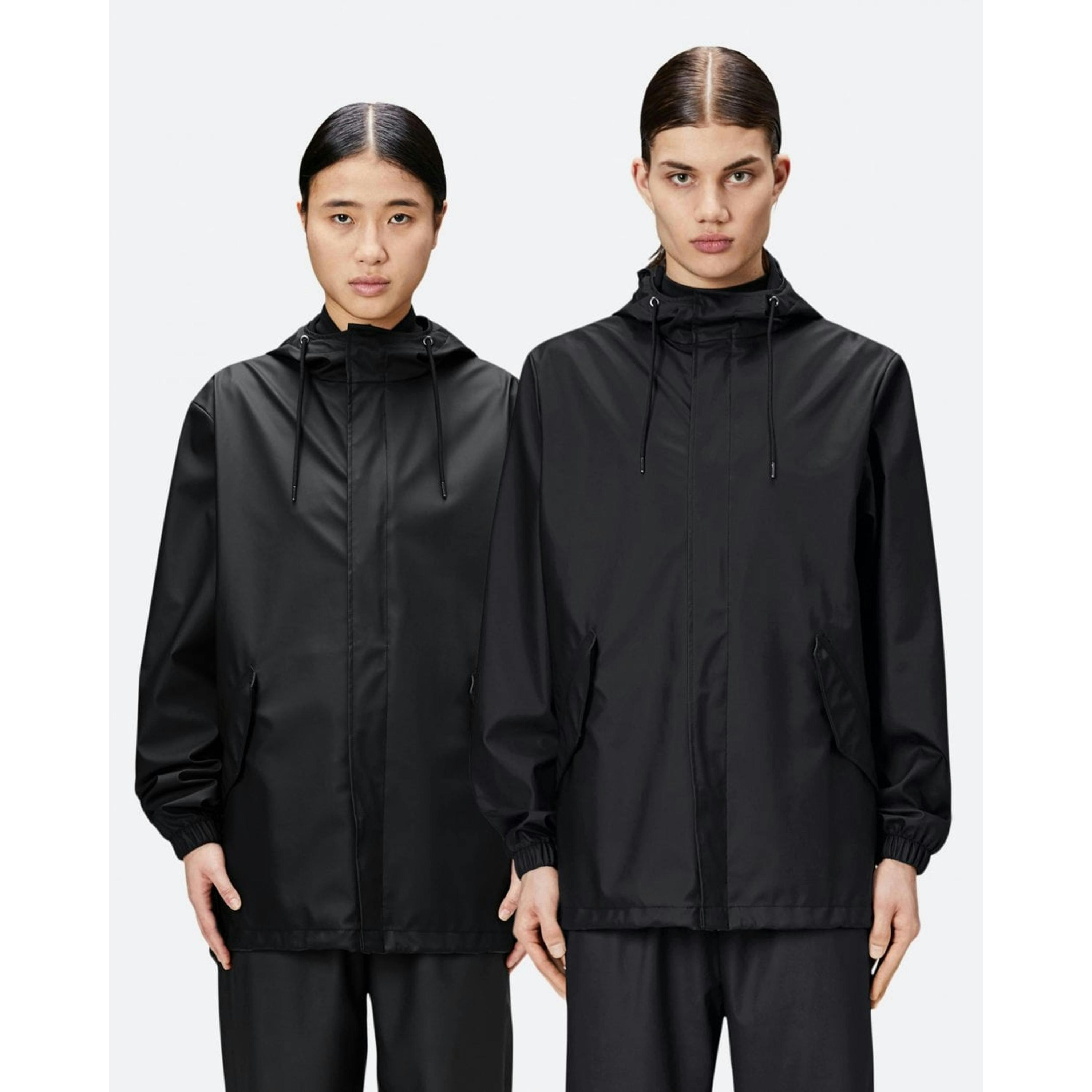 Rains Fishtail Raincoat  in Black , view 1 of 6