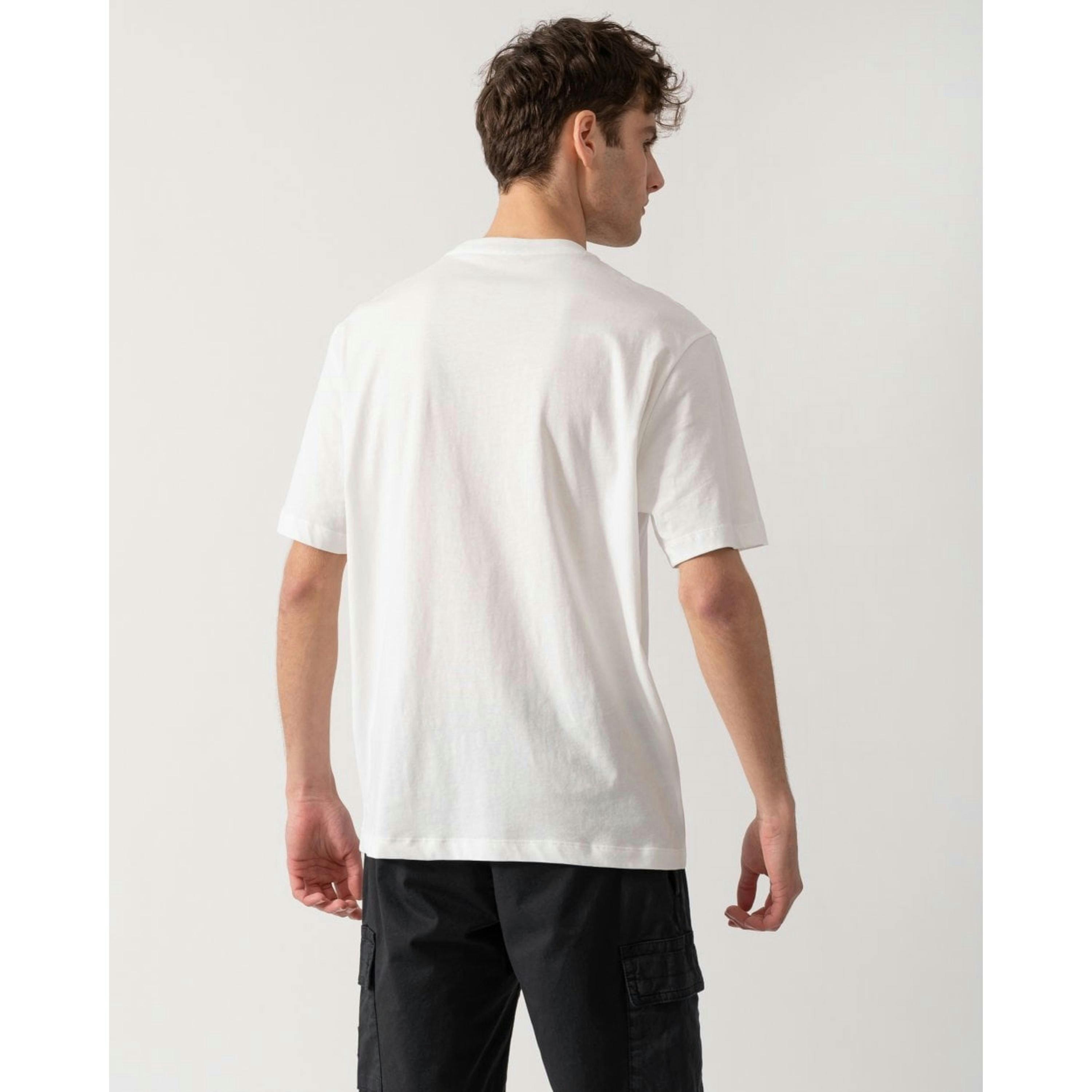 Armani Exchange Palm Trees, AX Logo T-Shirt  in White , view 2 of 4