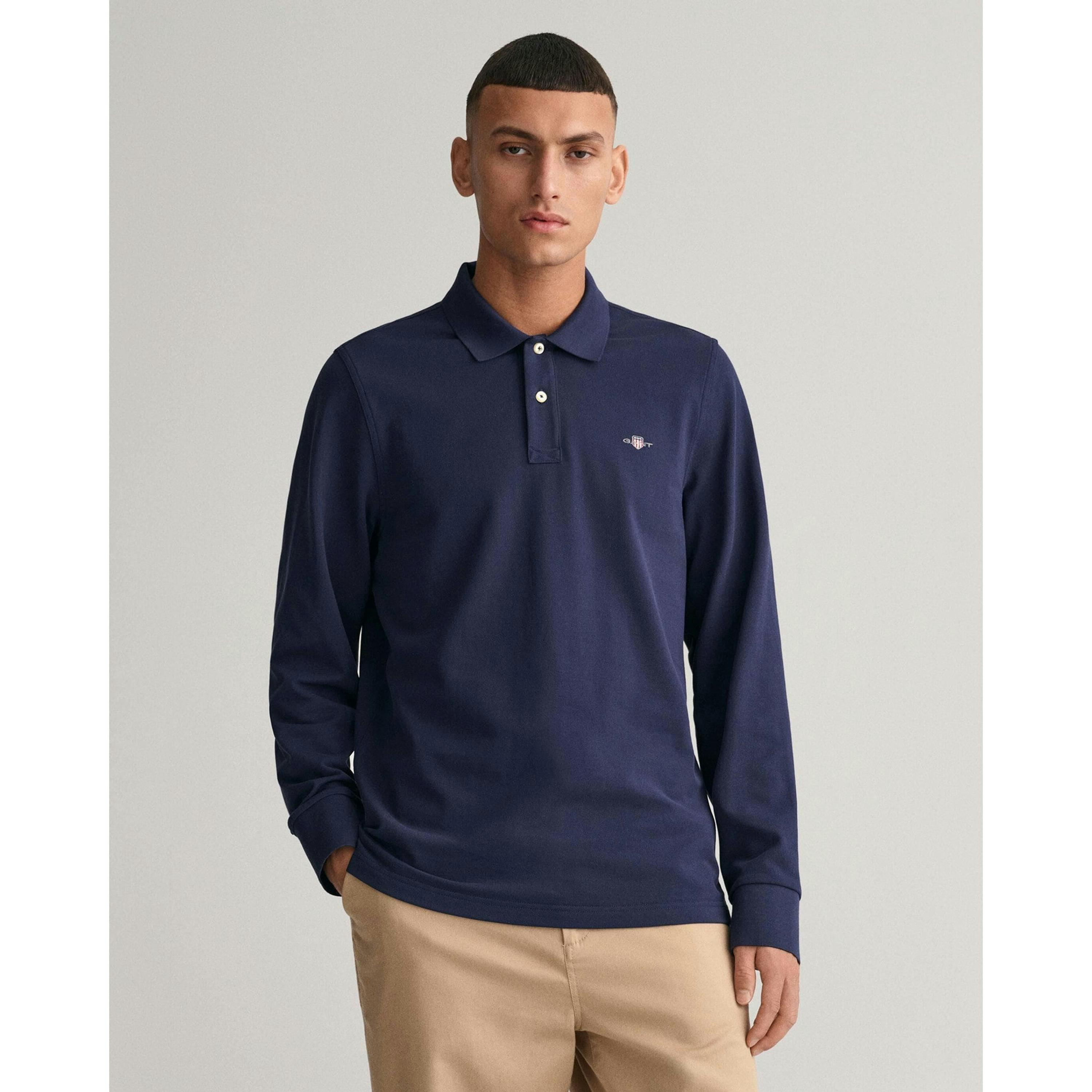 GANT Shield Logo Polo Shirt  in Blue , view 1 of 4