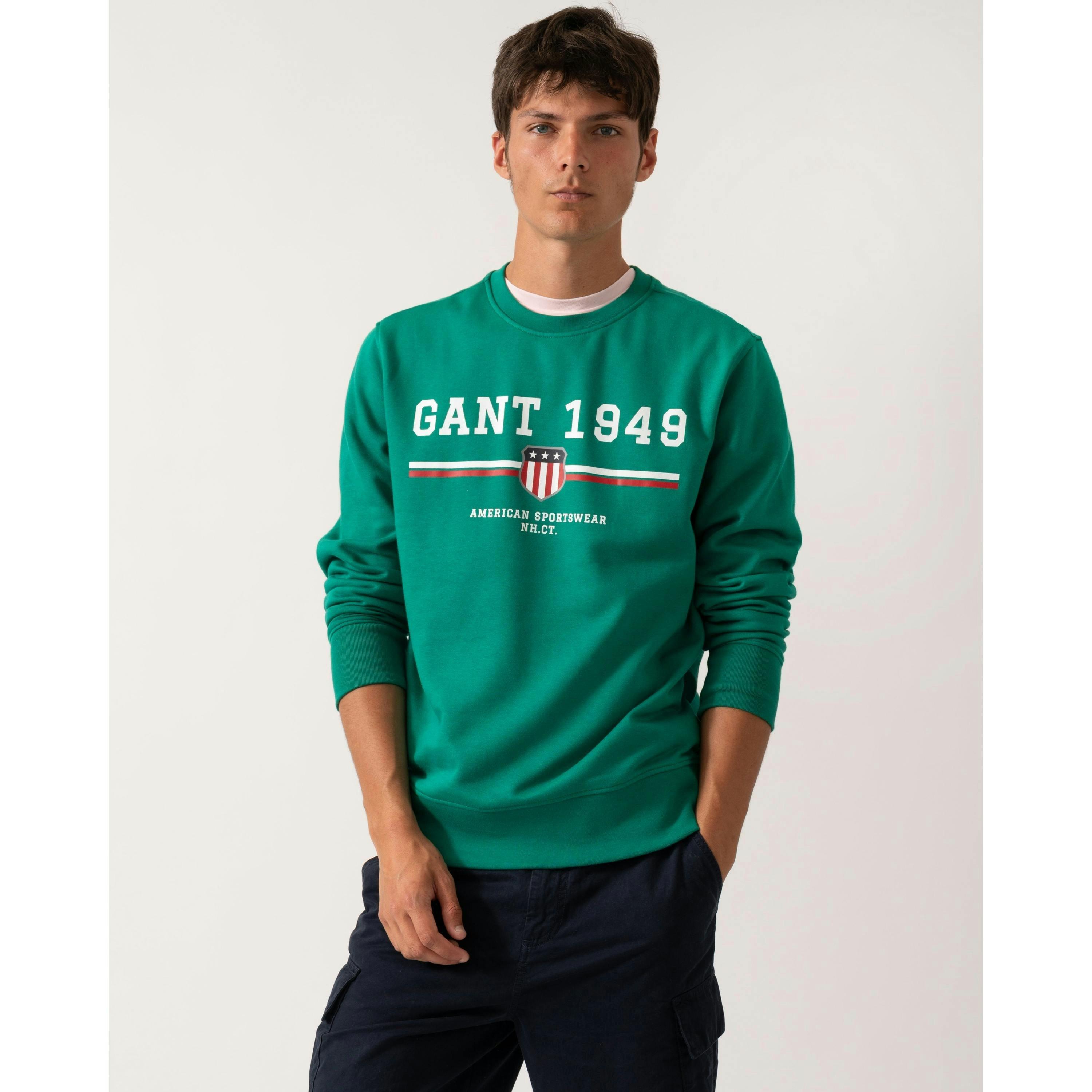GANT Graphic Sweatshirt  in Green , view 1 of 4