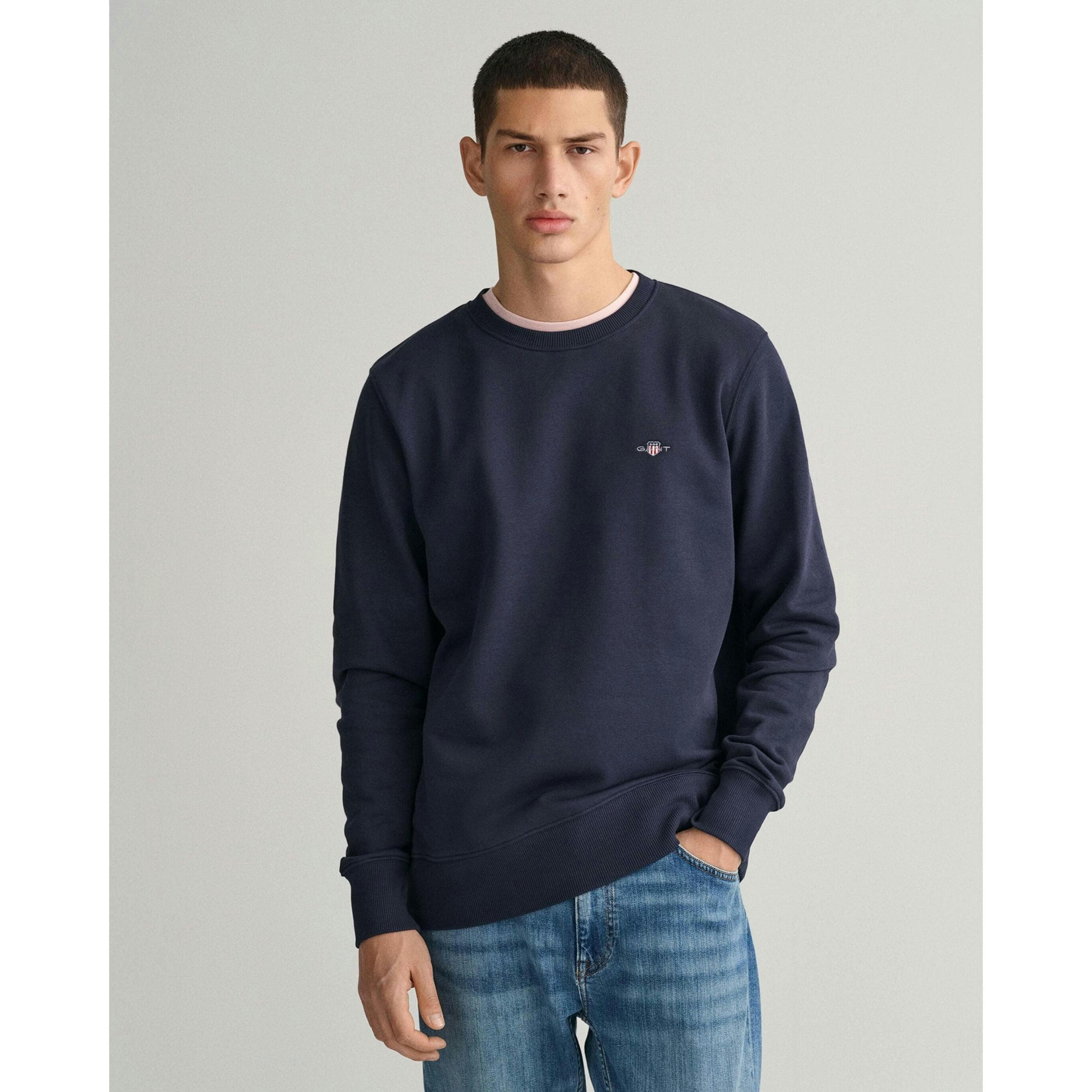 GANT Shield Logo Sweatshirt  in Blue , view 1 of 4