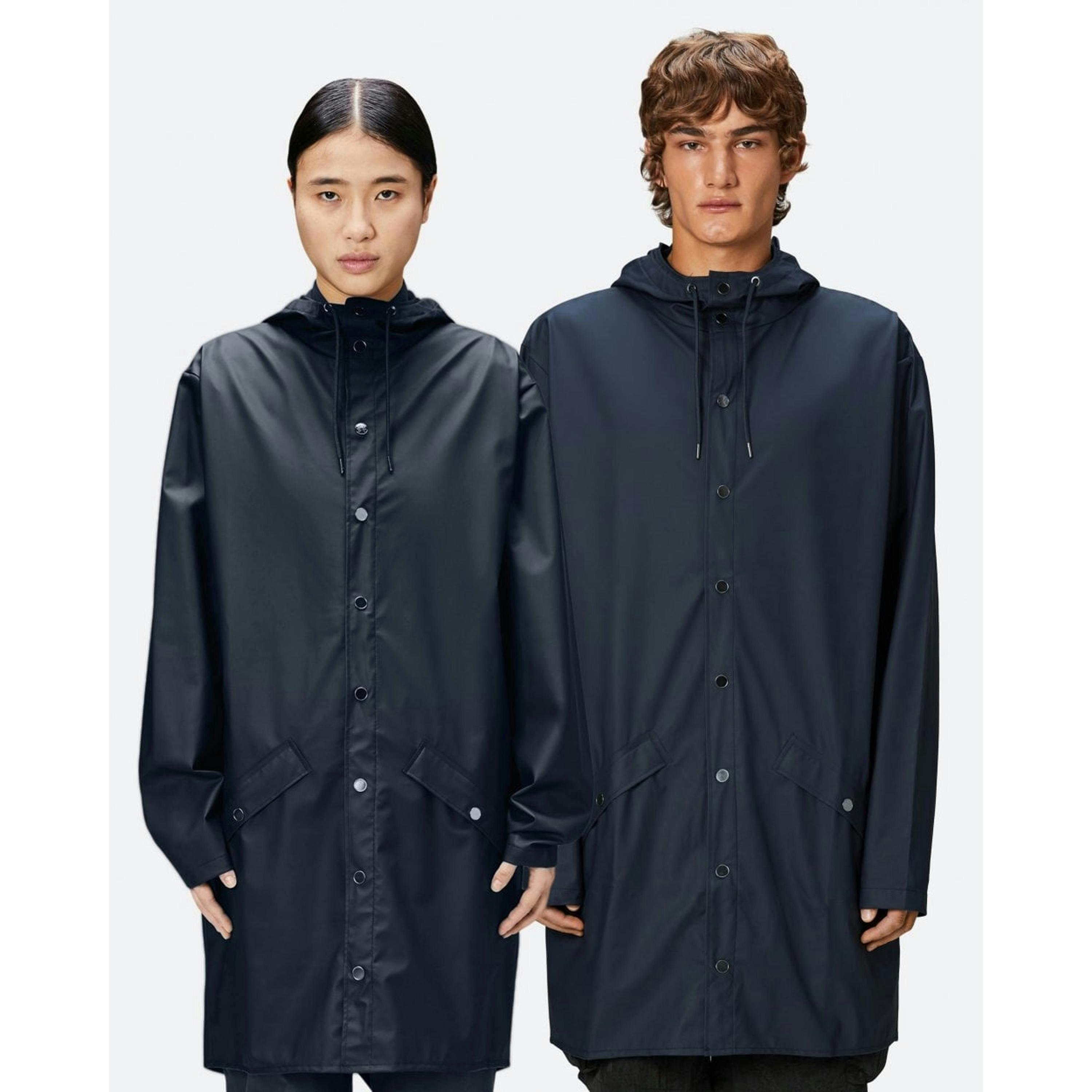 Rains Long Jackets  in Blue , view 1 of 6