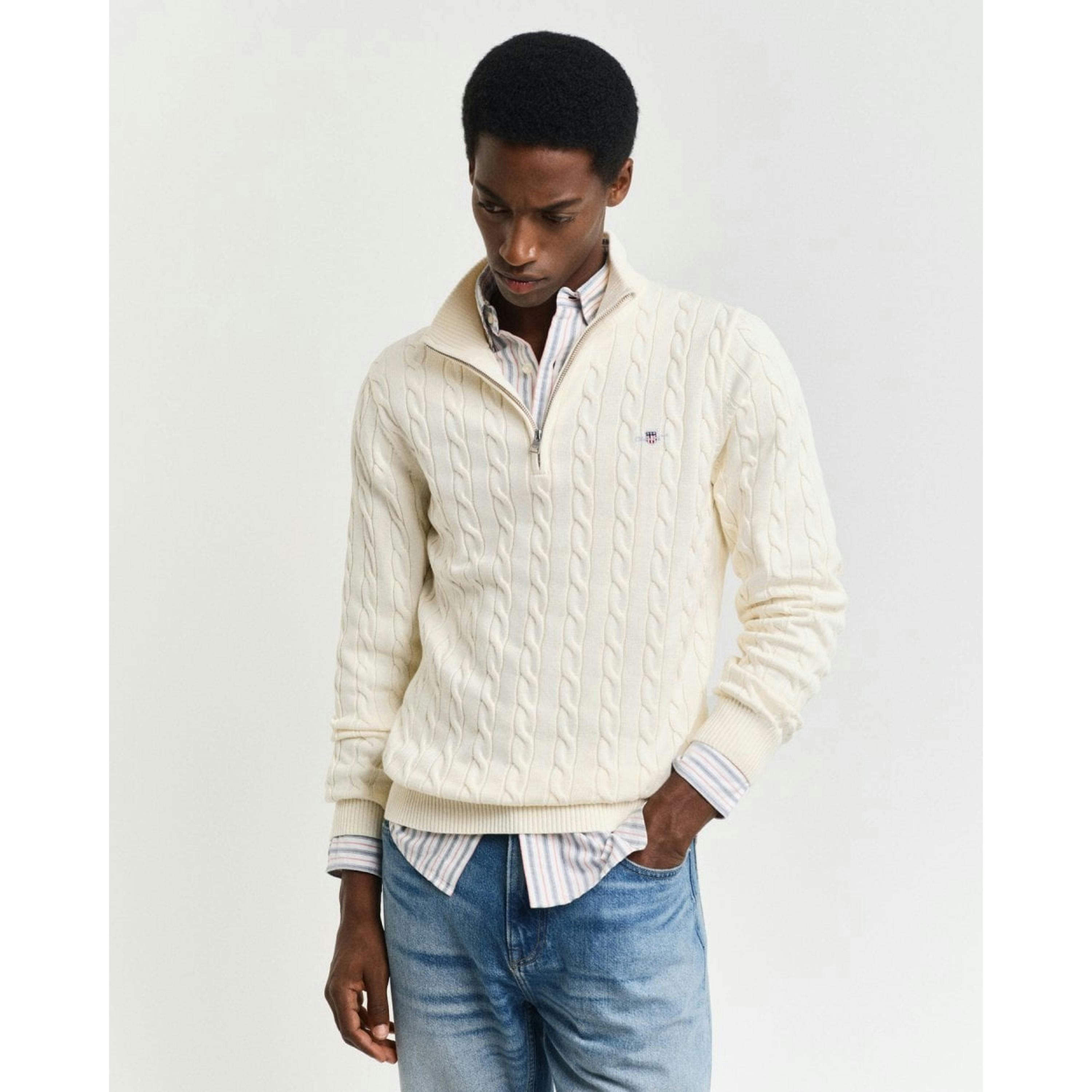 GANT Cable Jumper  in Ivory , view 1 of 4