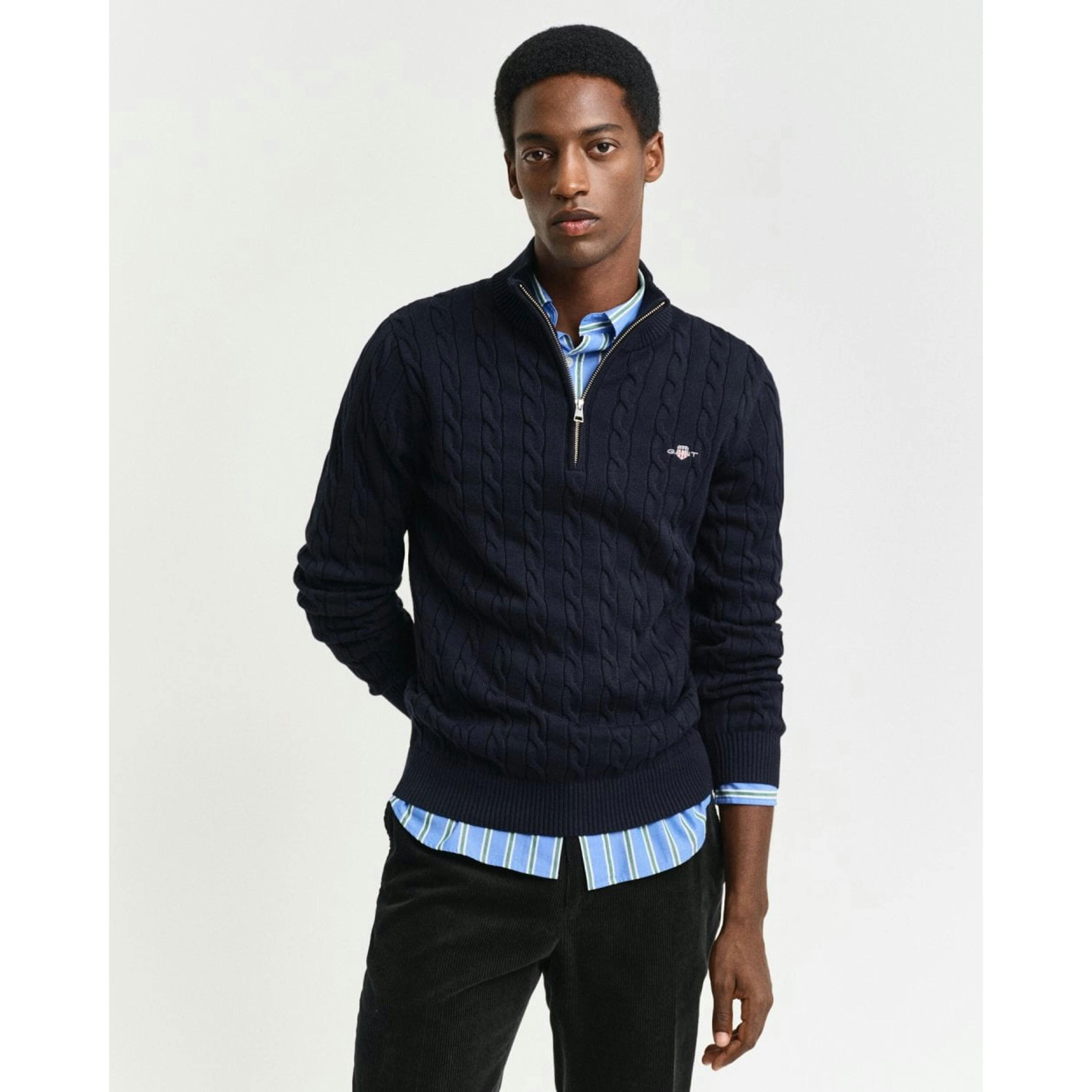 GANT Cable Jumper  in Navy , view 1 of 4