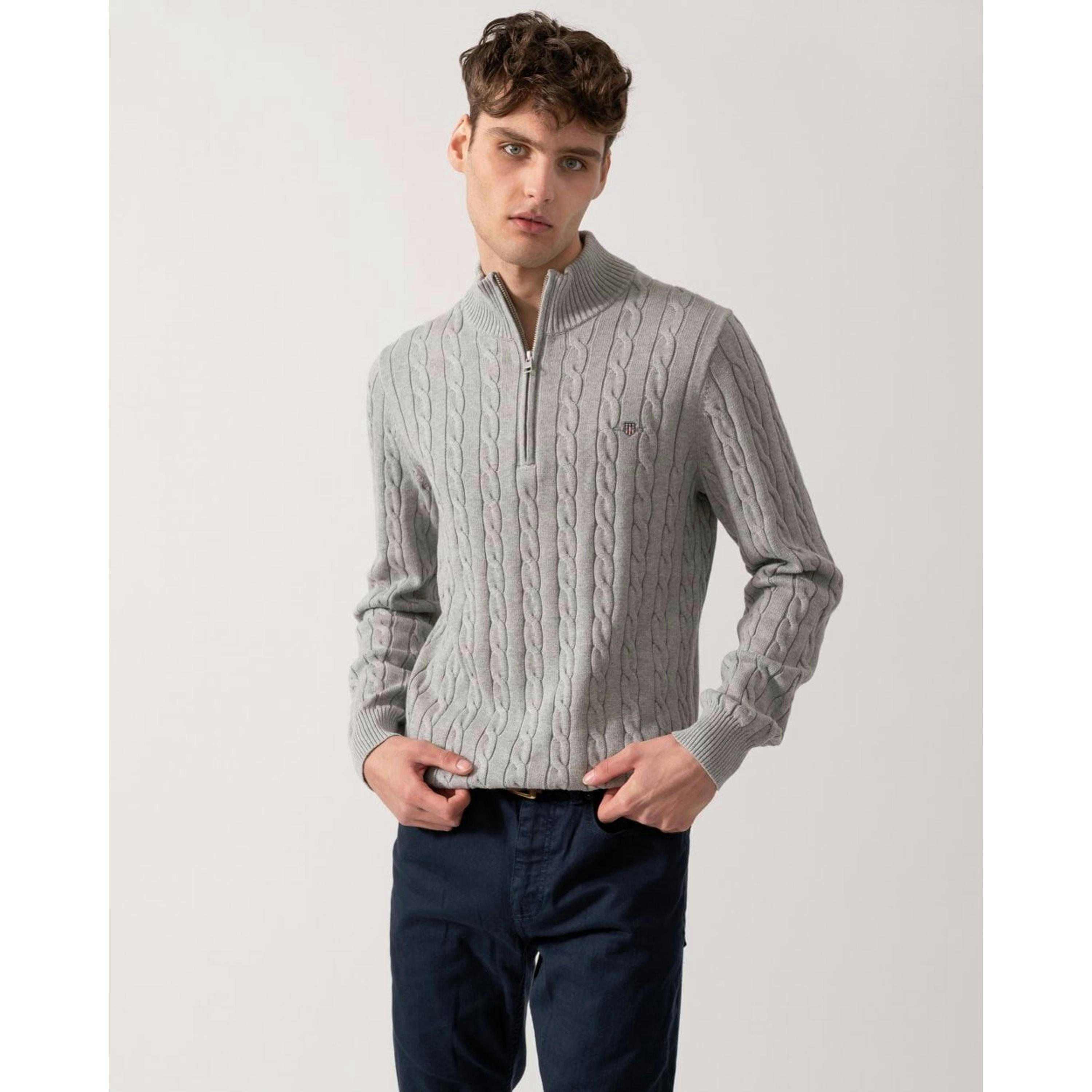 GANT Cable Jumper  in Grey , view 1 of 4