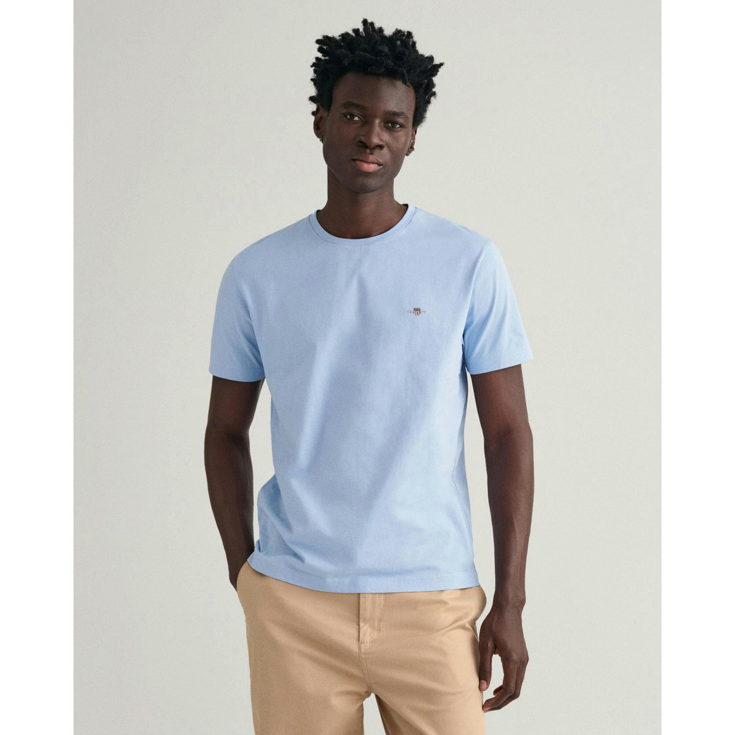 GANT Shield Logo T-Shirt  in Blue , view 1 of 4