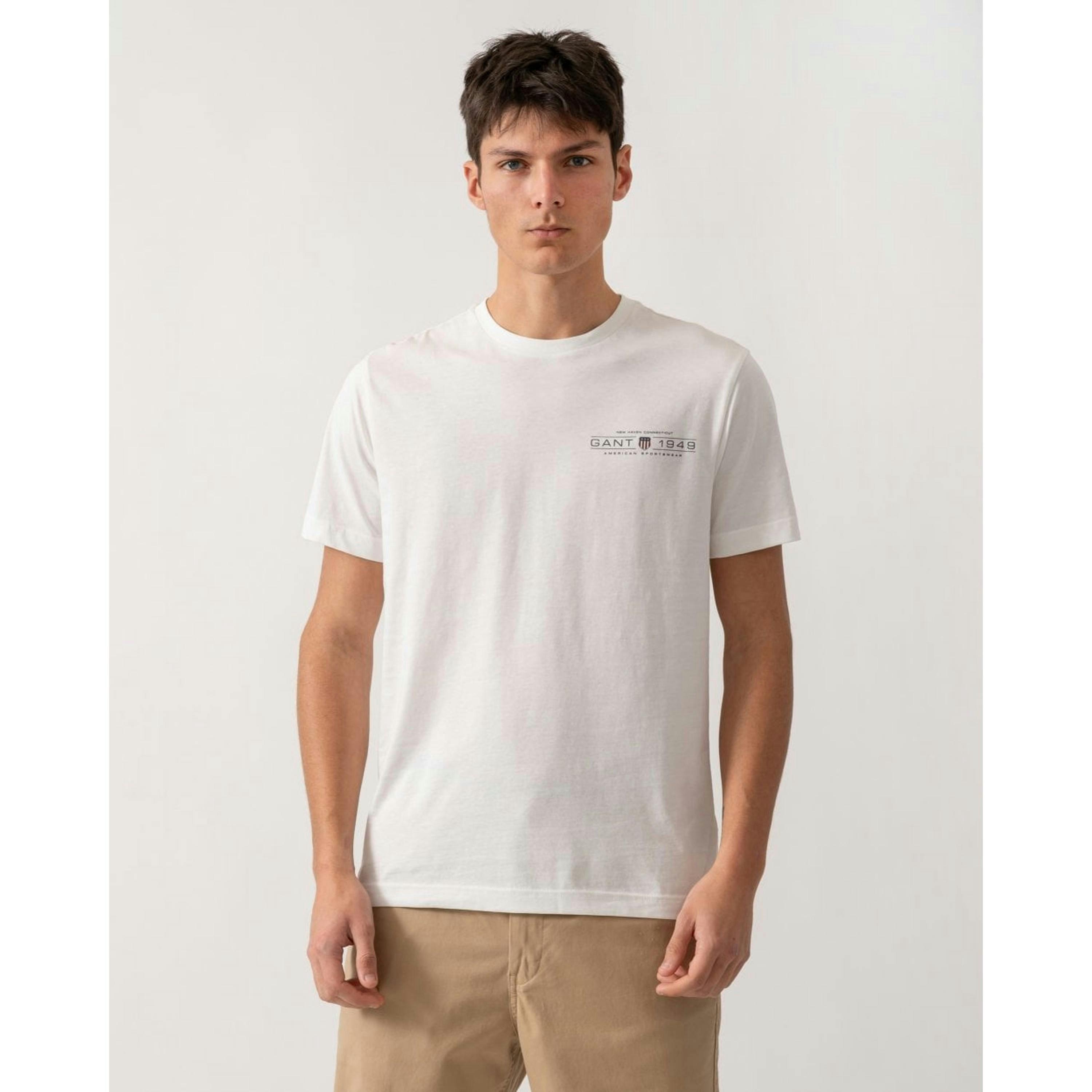 GANT Printed Graphic T-Shirt  in Grey , view 1 of 4