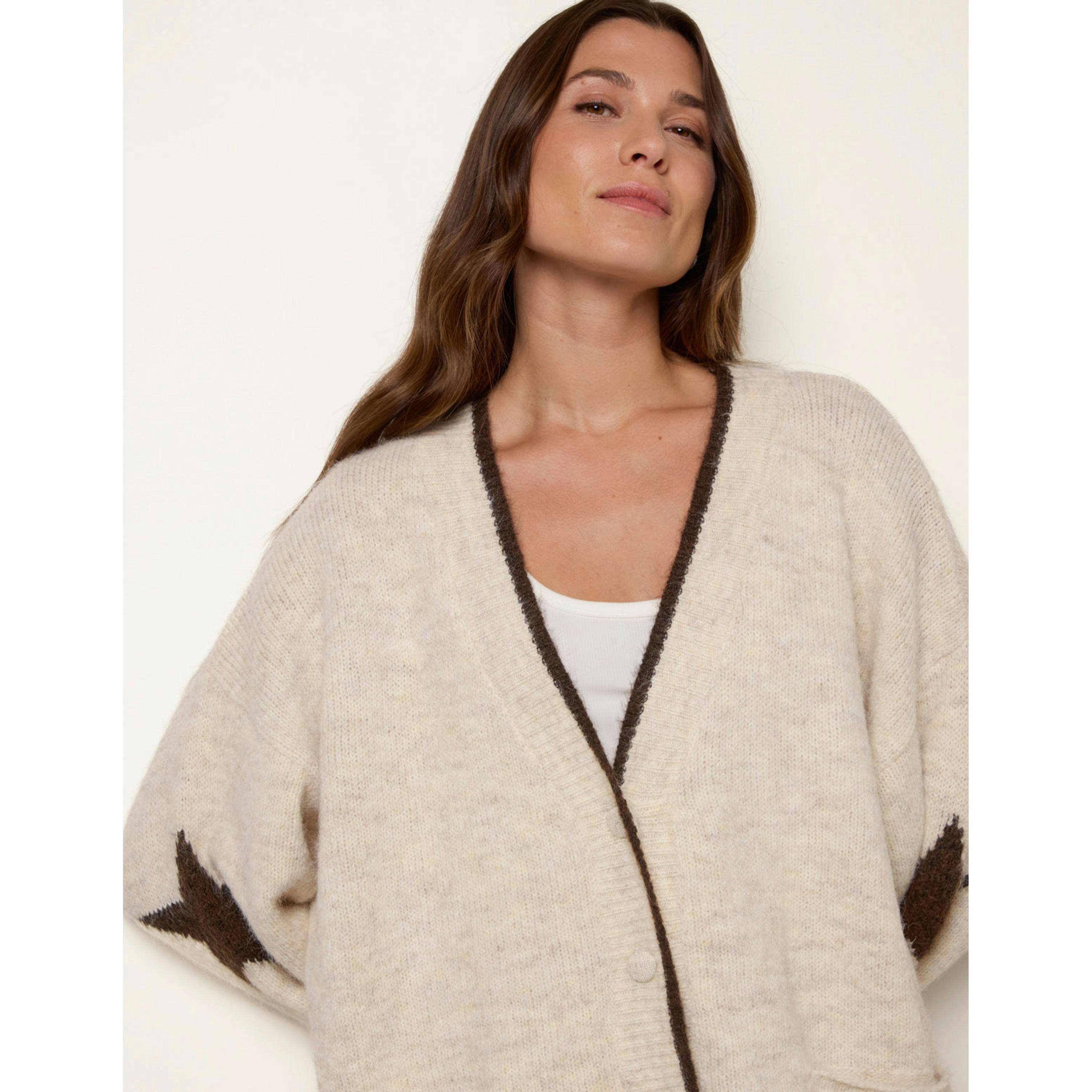 Blue Vanilla Star Cardigan  in Beige , view 4 of 4