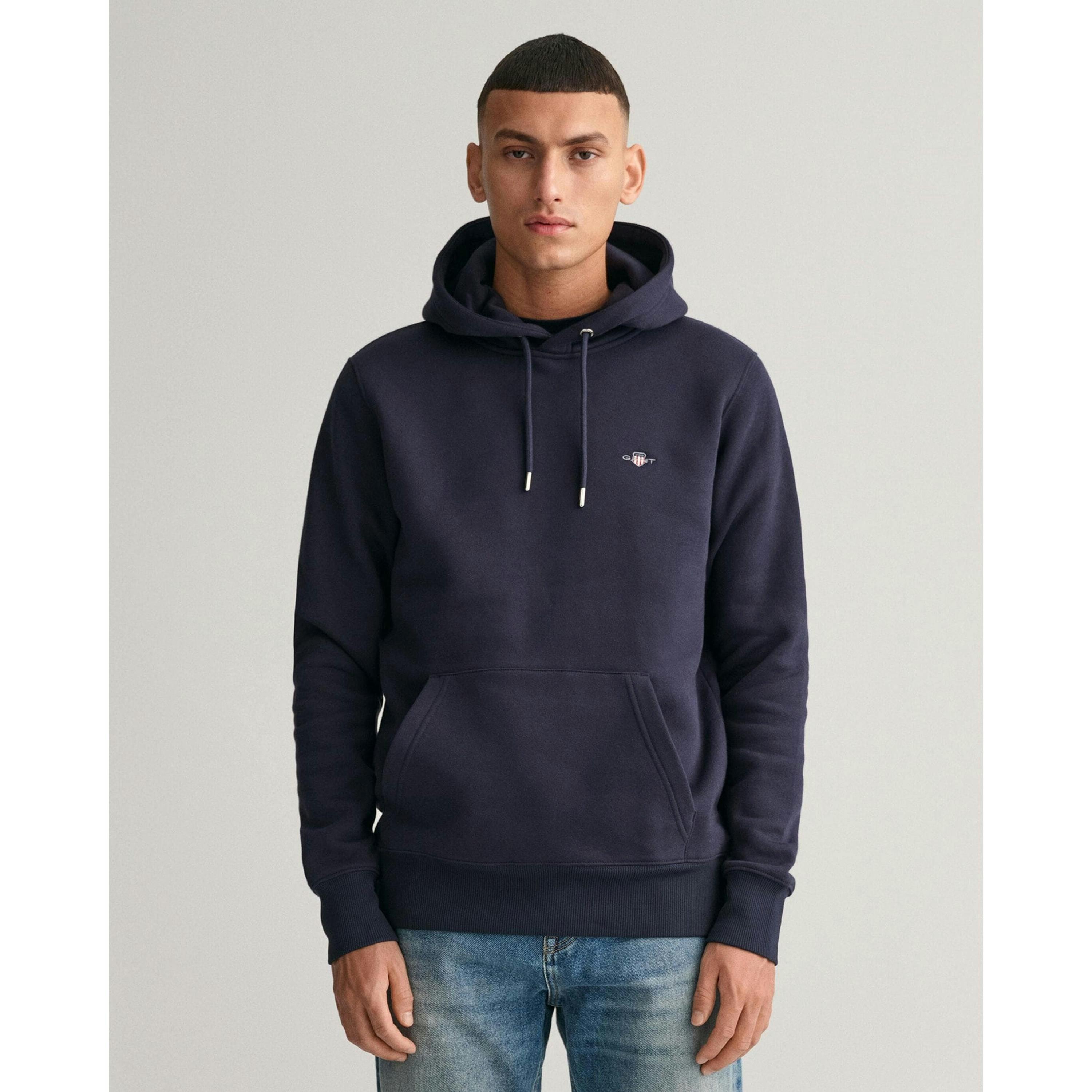 GANT Shield Logo Hoodie  in Blue , view 1 of 4