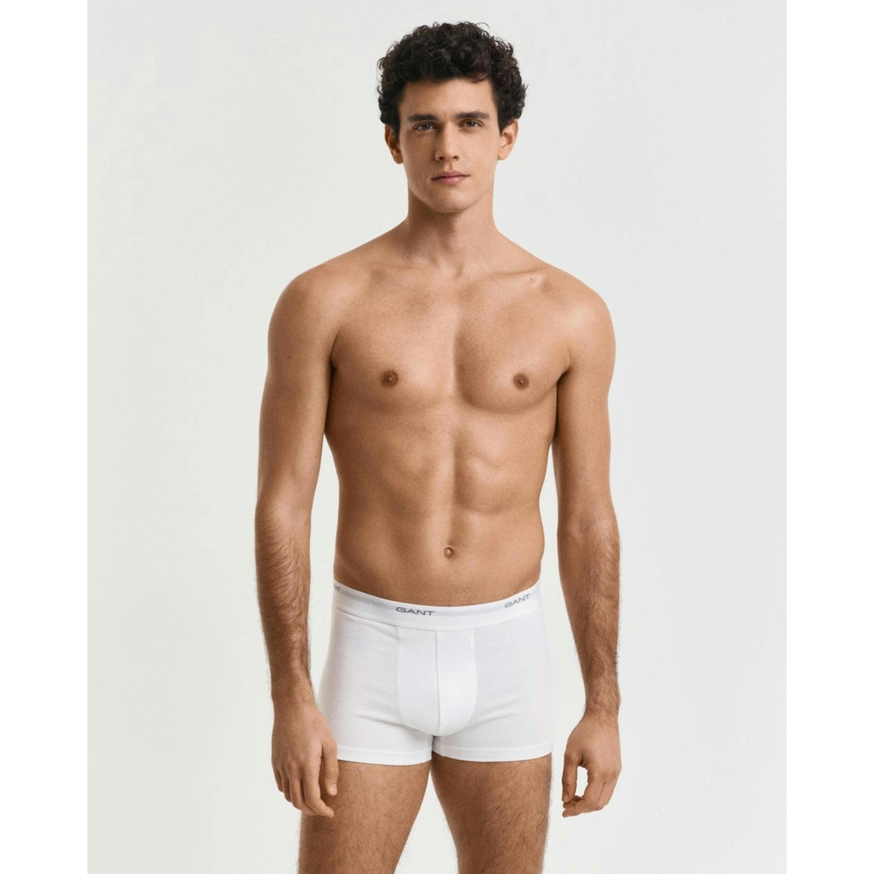 GANT Logo Waistband Trunks  in White , view 1 of 4