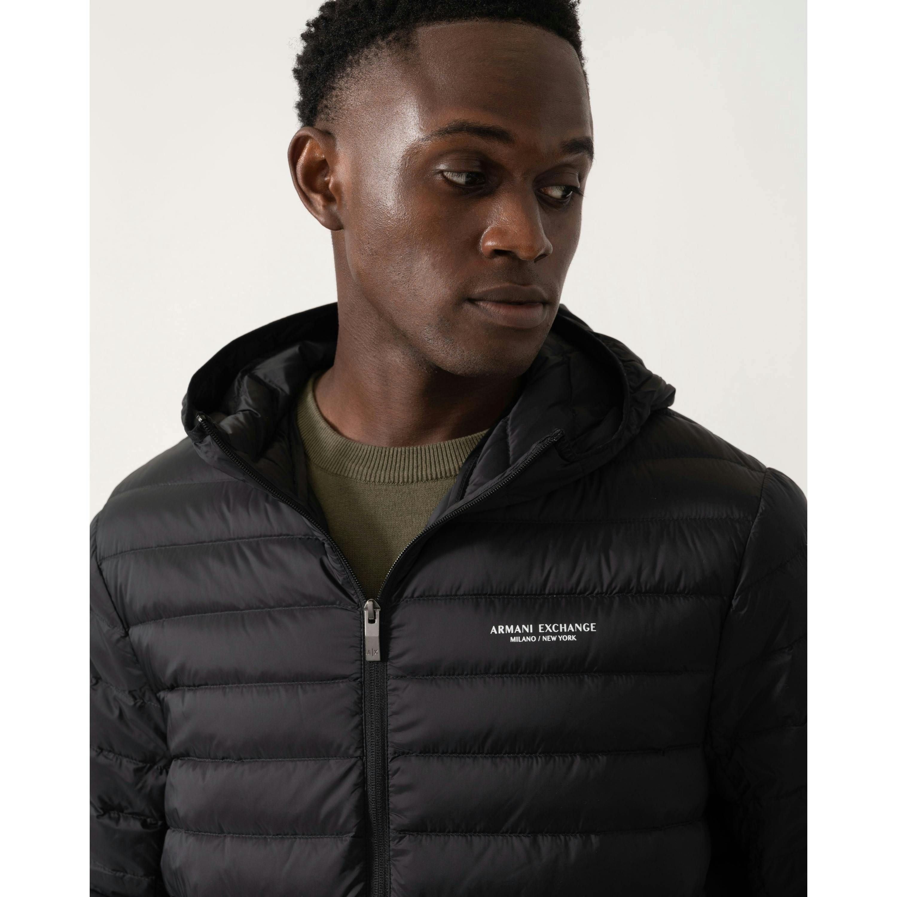 Armani Exchange Puffer Jacket  in Black , view 3 of 4