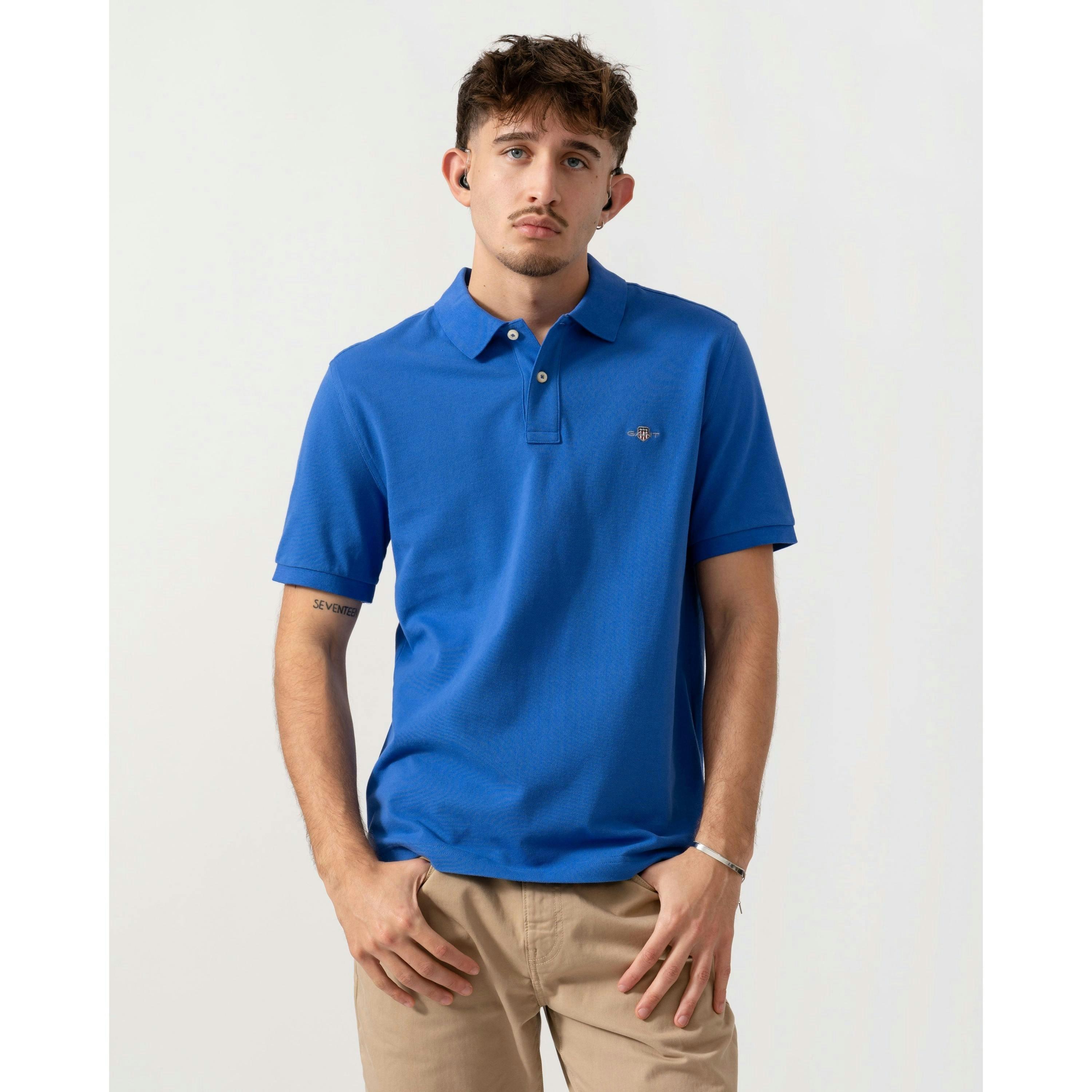 GANT Shield Logo Polo Shirt  in Blue , view 1 of 4