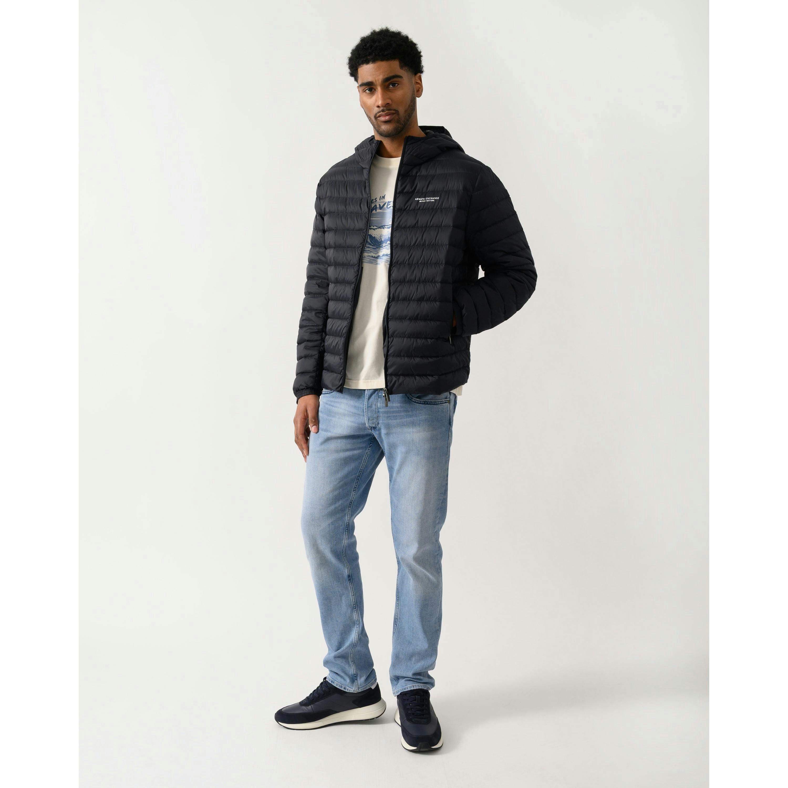 Armani Exchange Puffer Jacket  in Black , view 4 of 5