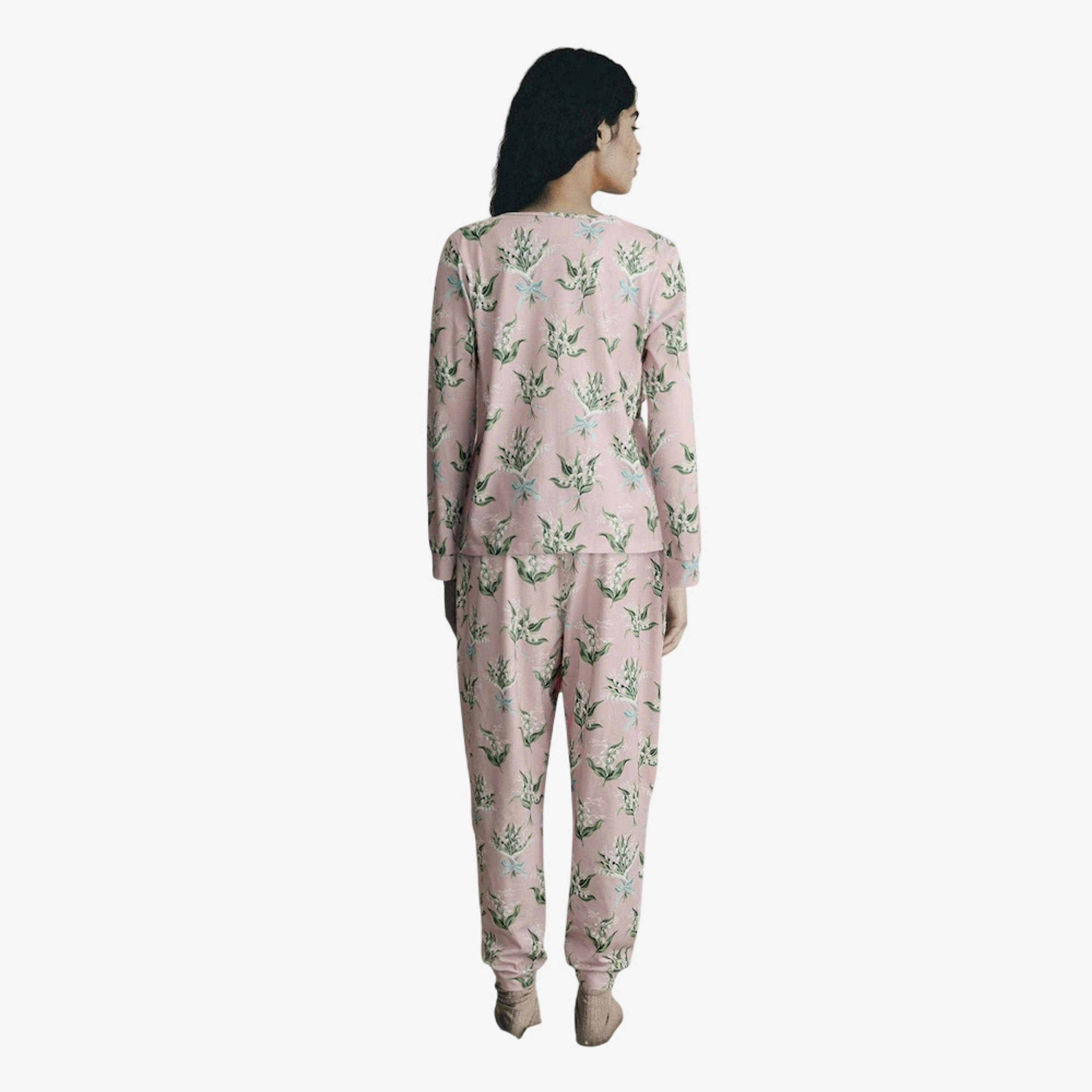 Cath Kidston Womens/Ladies Lily-of-the-Valley Cotton Long Pyjama Set , view 1 of 1