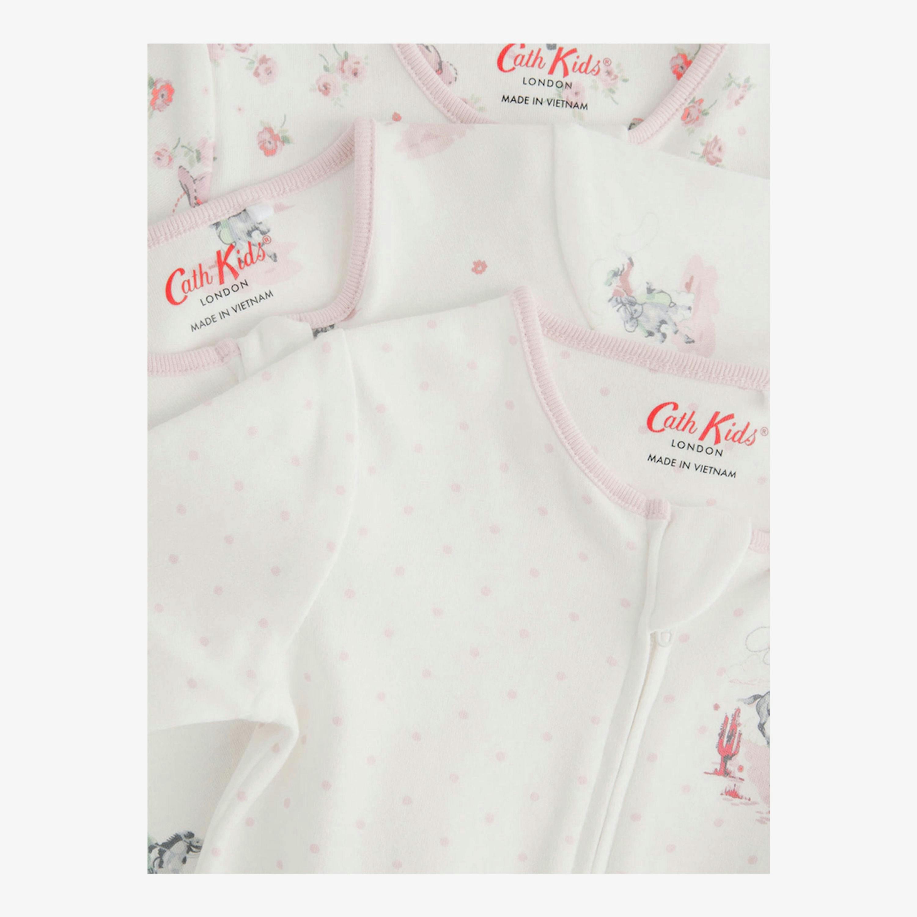 Cath Kidston Baby Girls Floral Sleepsuit (Pack of 3) , view 1 of 1