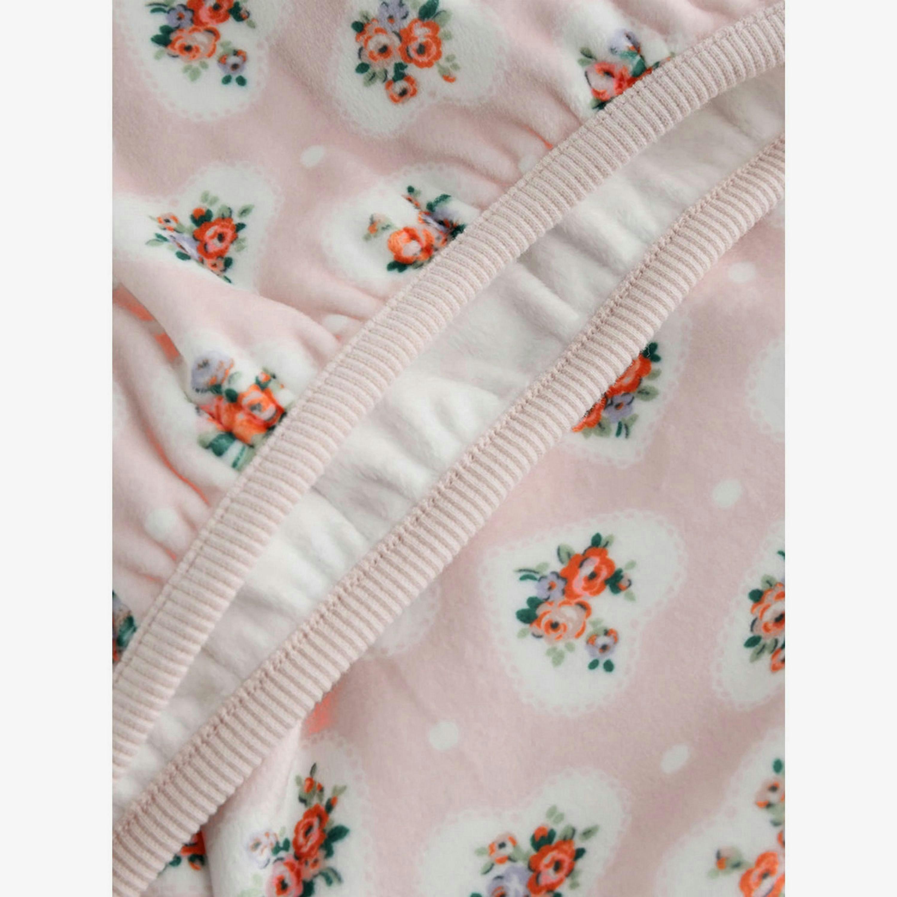 Cath Kidston Girls Cosy Flower & Heart Fleece Pyjama Set , view 1 of 1