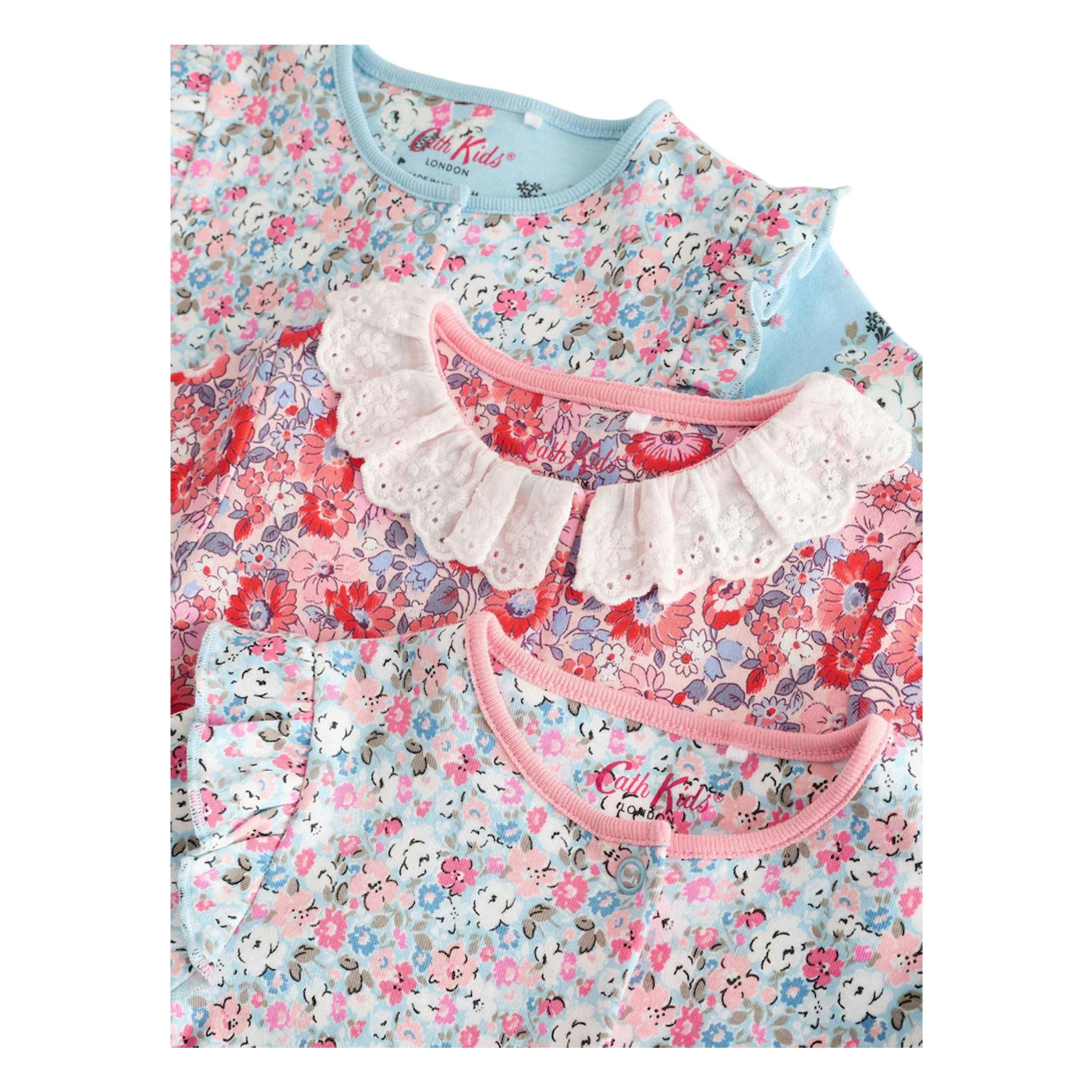 Cath Kidston Baby Floral Sleepsuit (Pack of 3) , view 3 of 4
