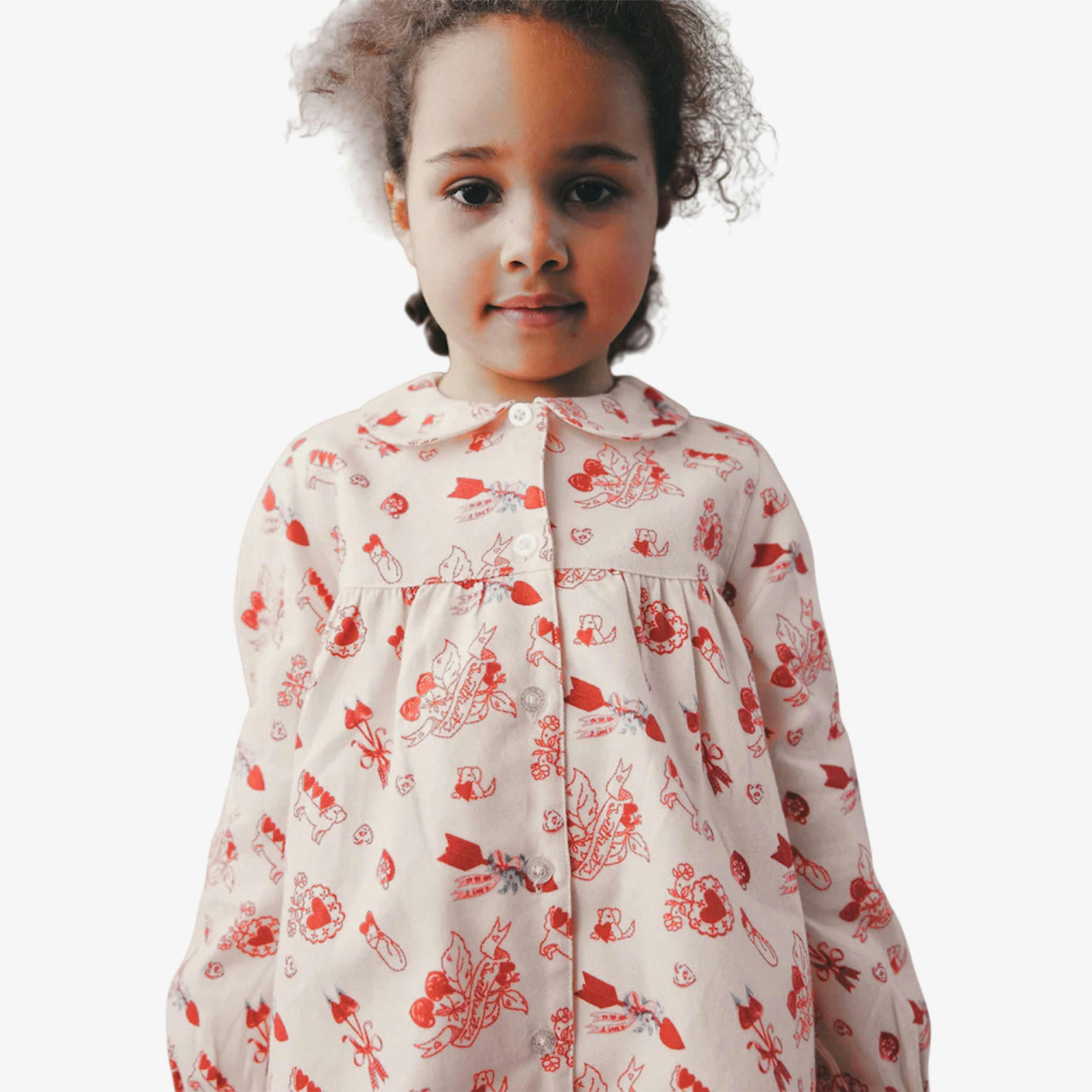 Cath Kidston Girls Heart Woven Button Through Pyjama Set , view 1 of 1