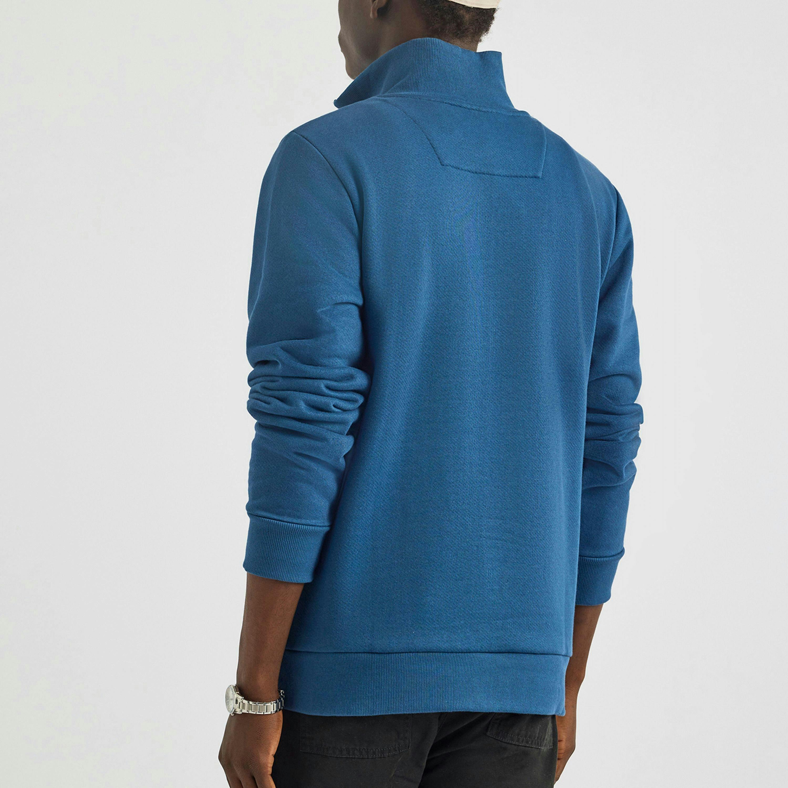 Garbo 1/4 Zip - Washed Denim , view 2 of 3