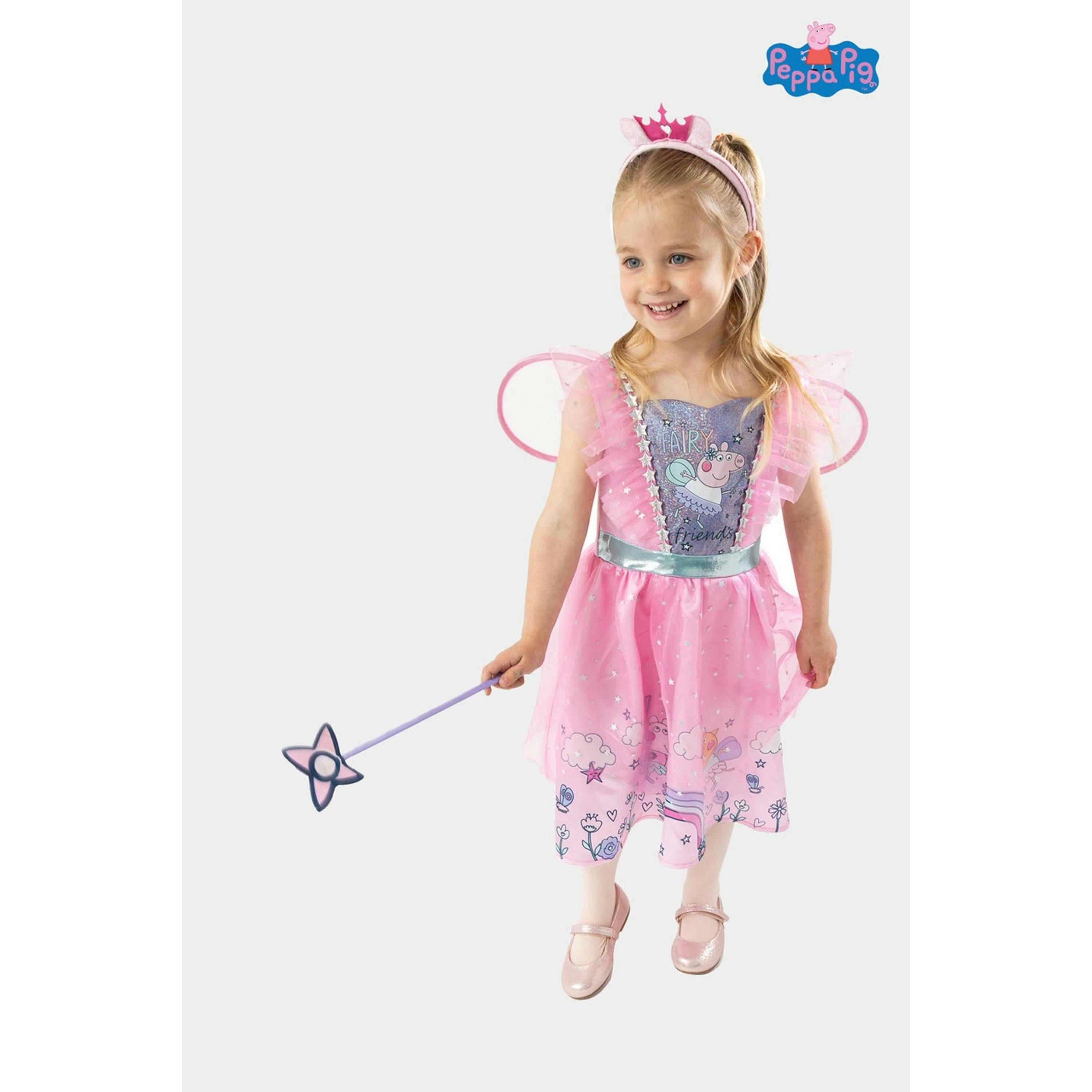 Peppa Pig Girls Pink Fairy 4 Piece Costume by Vanilla Underground , view 1 of 4