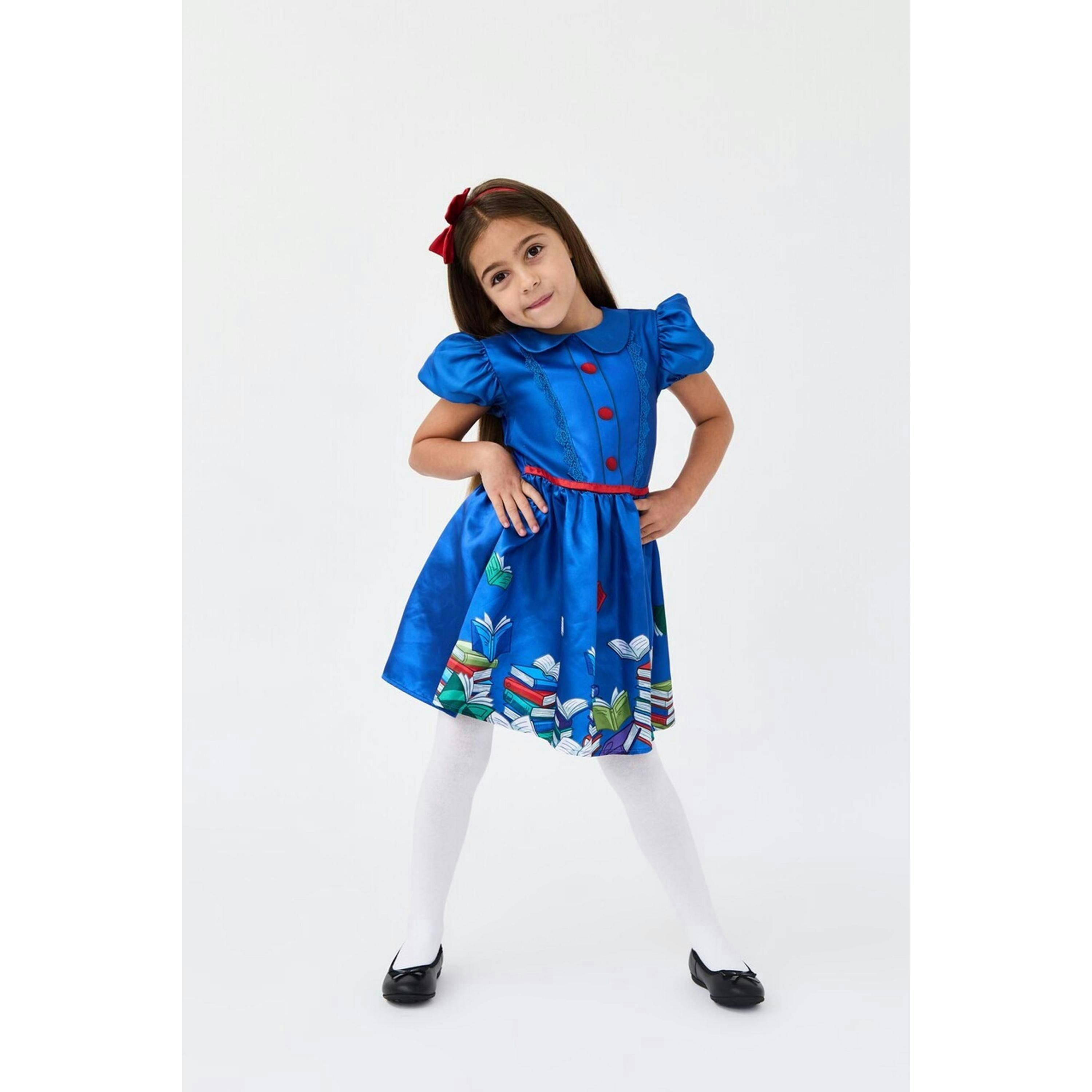 Blues Group Girls Blue Book Worm 2 Piece Costume by Vanilla Underground , view 1 of 4